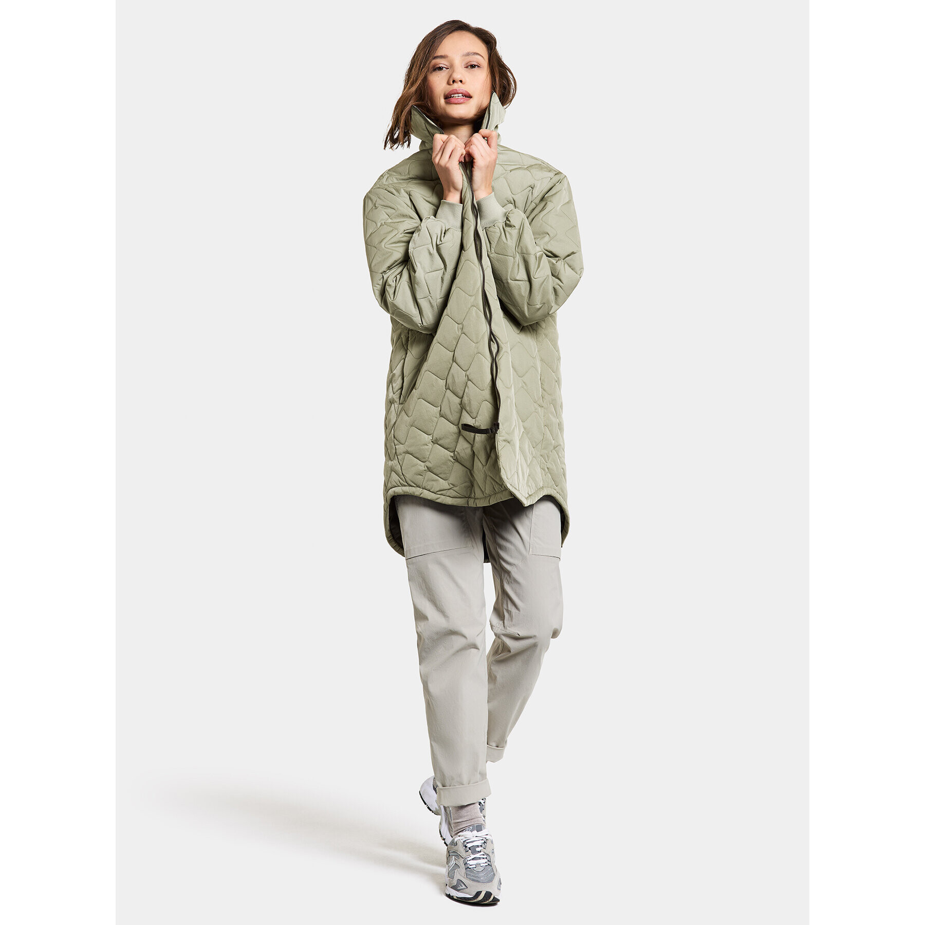 Didriksons Зимно яке Gabbi Wns Parka 505048 Зелен Regular Fit - Pepit.bg