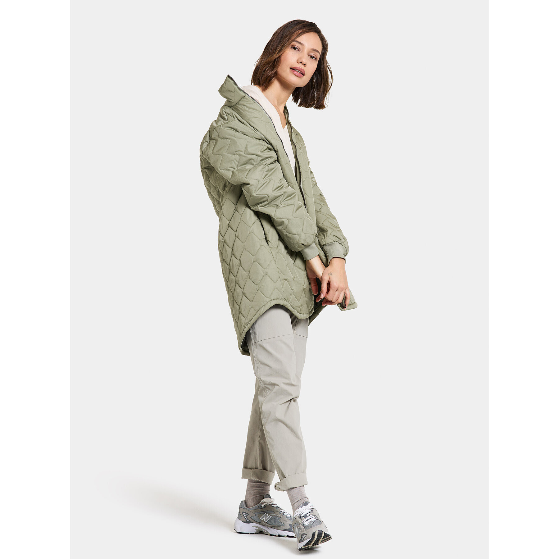 Didriksons Зимно яке Gabbi Wns Parka 505048 Зелен Regular Fit - Pepit.bg