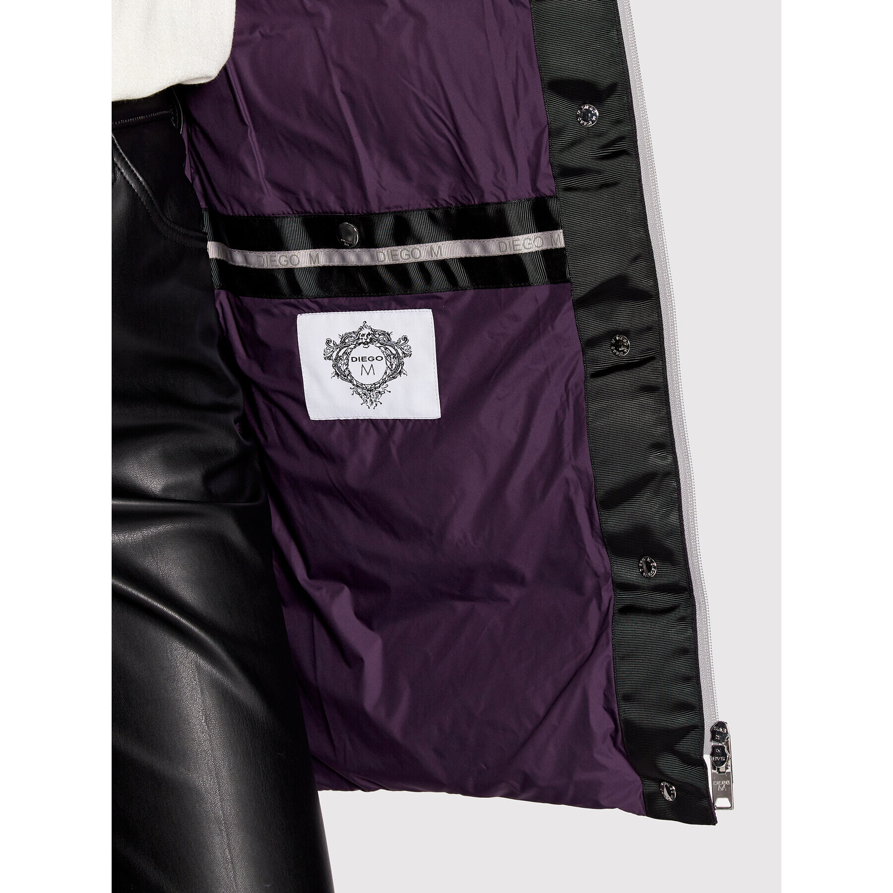 Diego M Пухено яке 22IP-R263 Черен Regular Fit - Pepit.bg