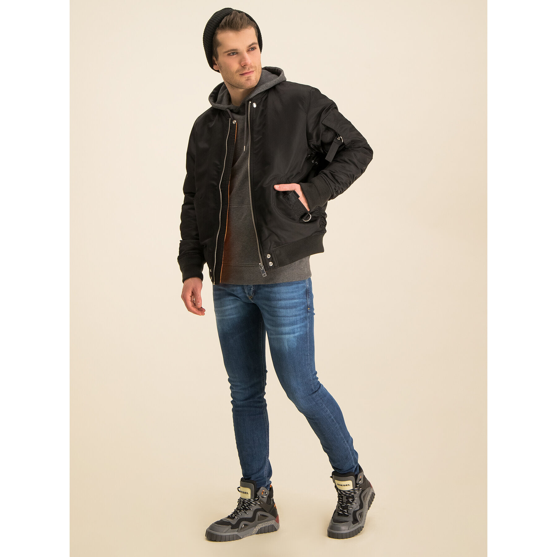 Diesel Суитшърт Brandon 00CEMD 0CAND Сив Regular Fit - Pepit.bg