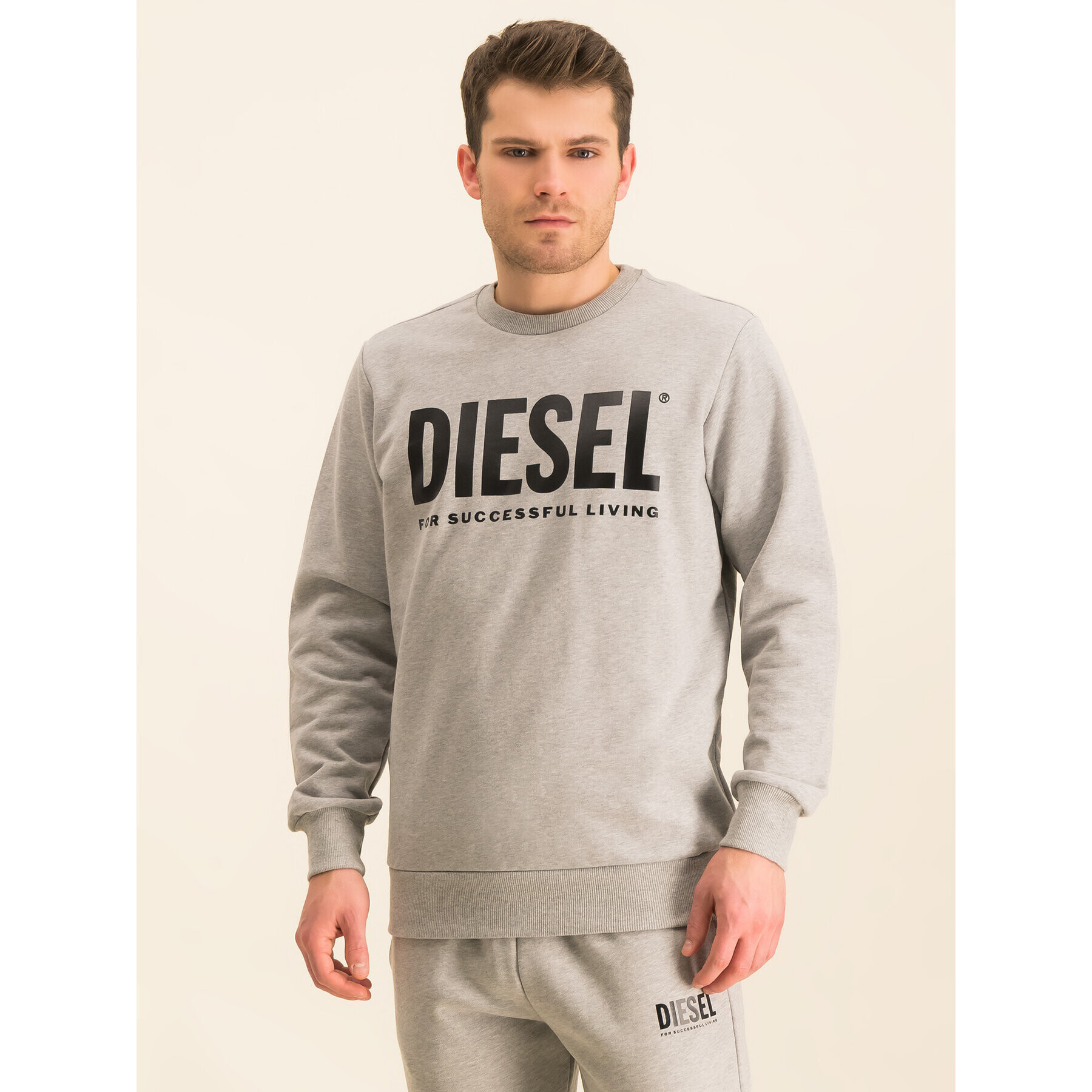 Diesel Суитшърт S-Gir-Division-Logo 00SWFH 0BAWT Сив Regular Fit - Pepit.bg