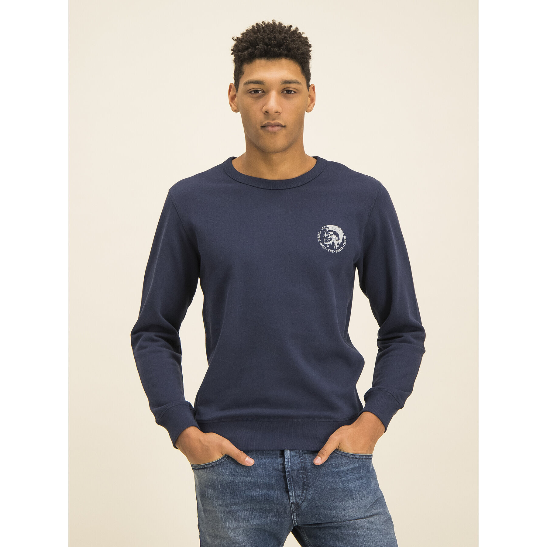 Diesel Суитшърт Willy 00CS7C 0CAND Тъмносин Regular Fit - Pepit.bg