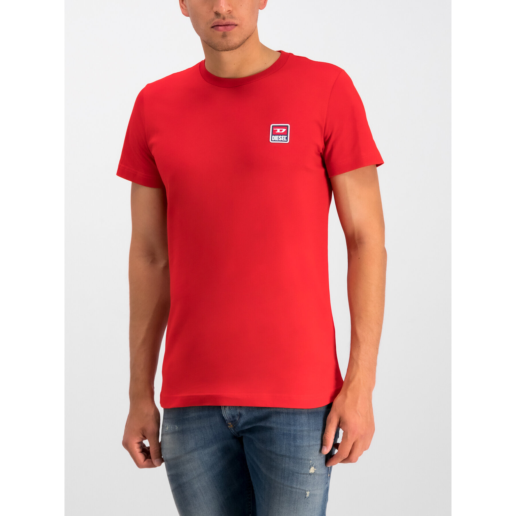 Diesel Тишърт 00SZ7W 0PATI Червен Regular Fit - Pepit.bg