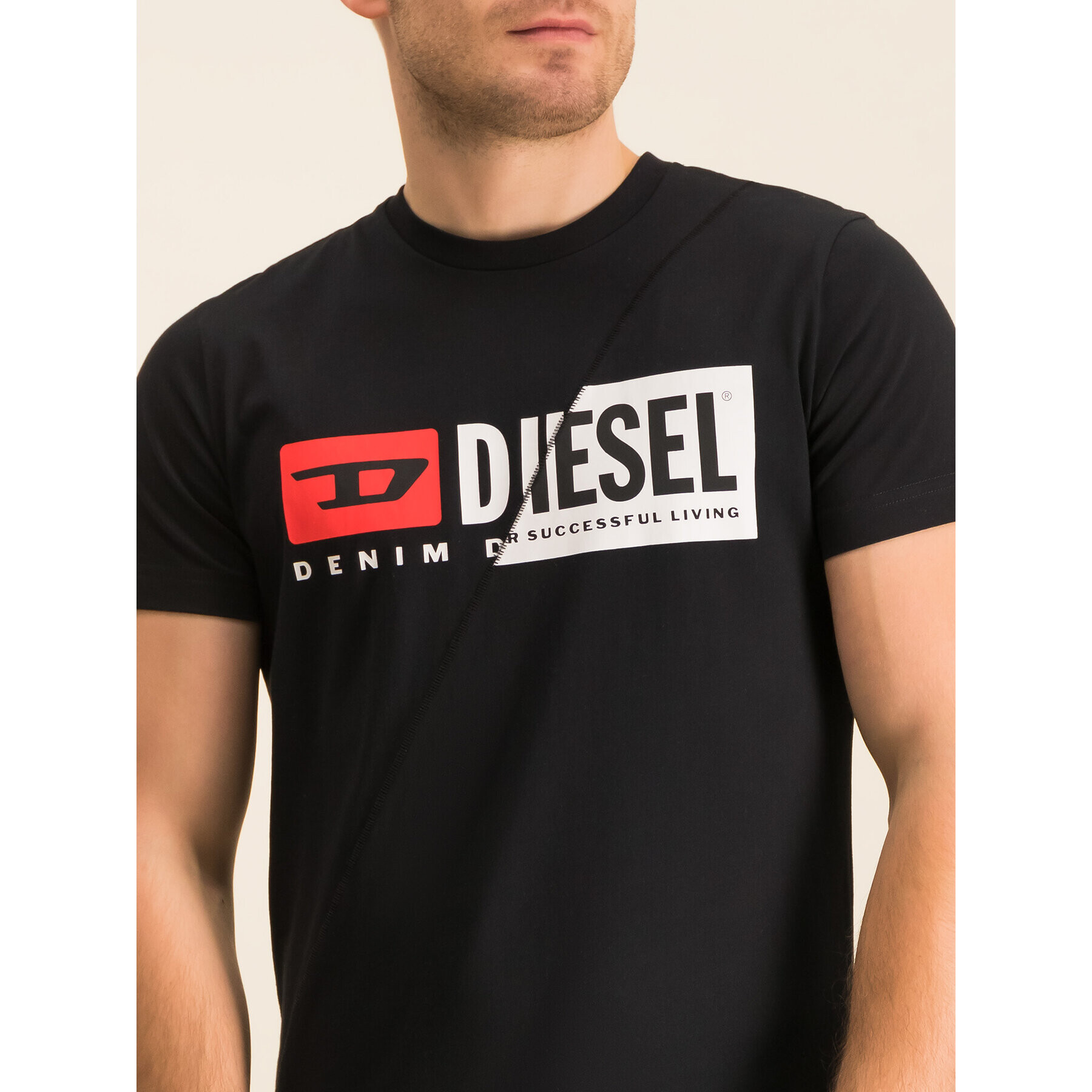 Diesel Тишърт Diego Cuty 00SDP1 0091A Черен Regular Fit - Pepit.bg