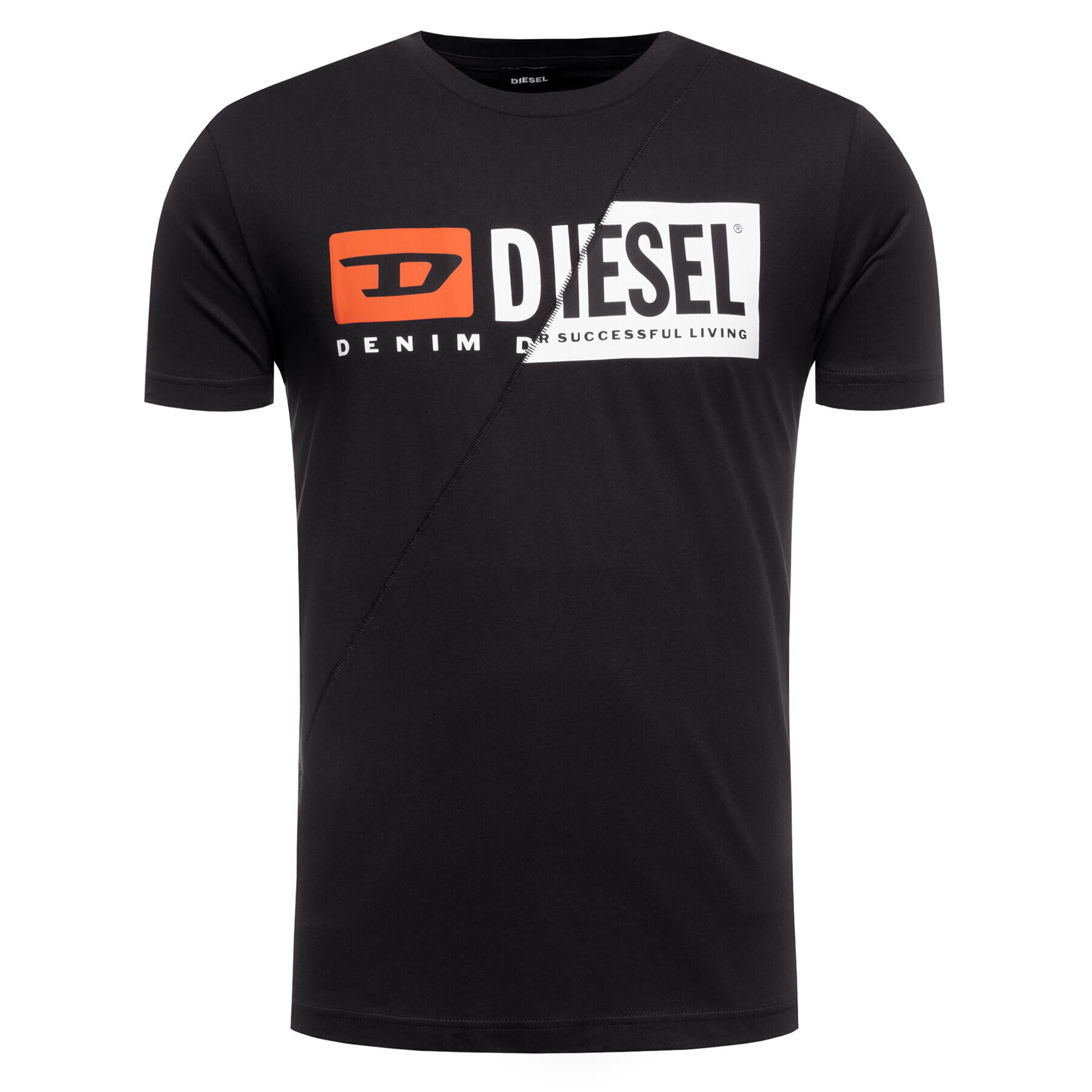 Diesel Тишърт Diego Cuty 00SDP1 0091A Черен Regular Fit - Pepit.bg