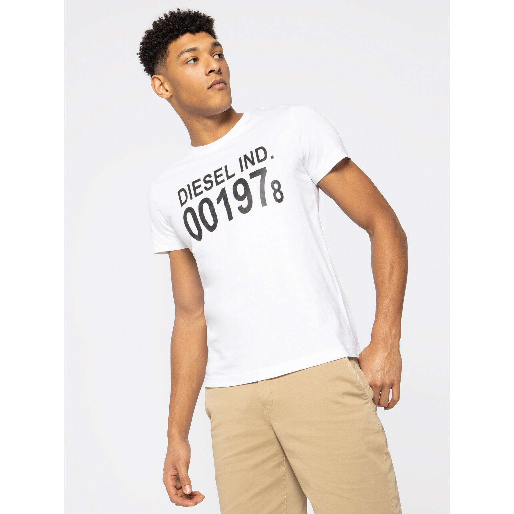 Diesel Тишърт T-Diego-001978 00SASA 0AAXJ Бял Regular Fit - Pepit.bg