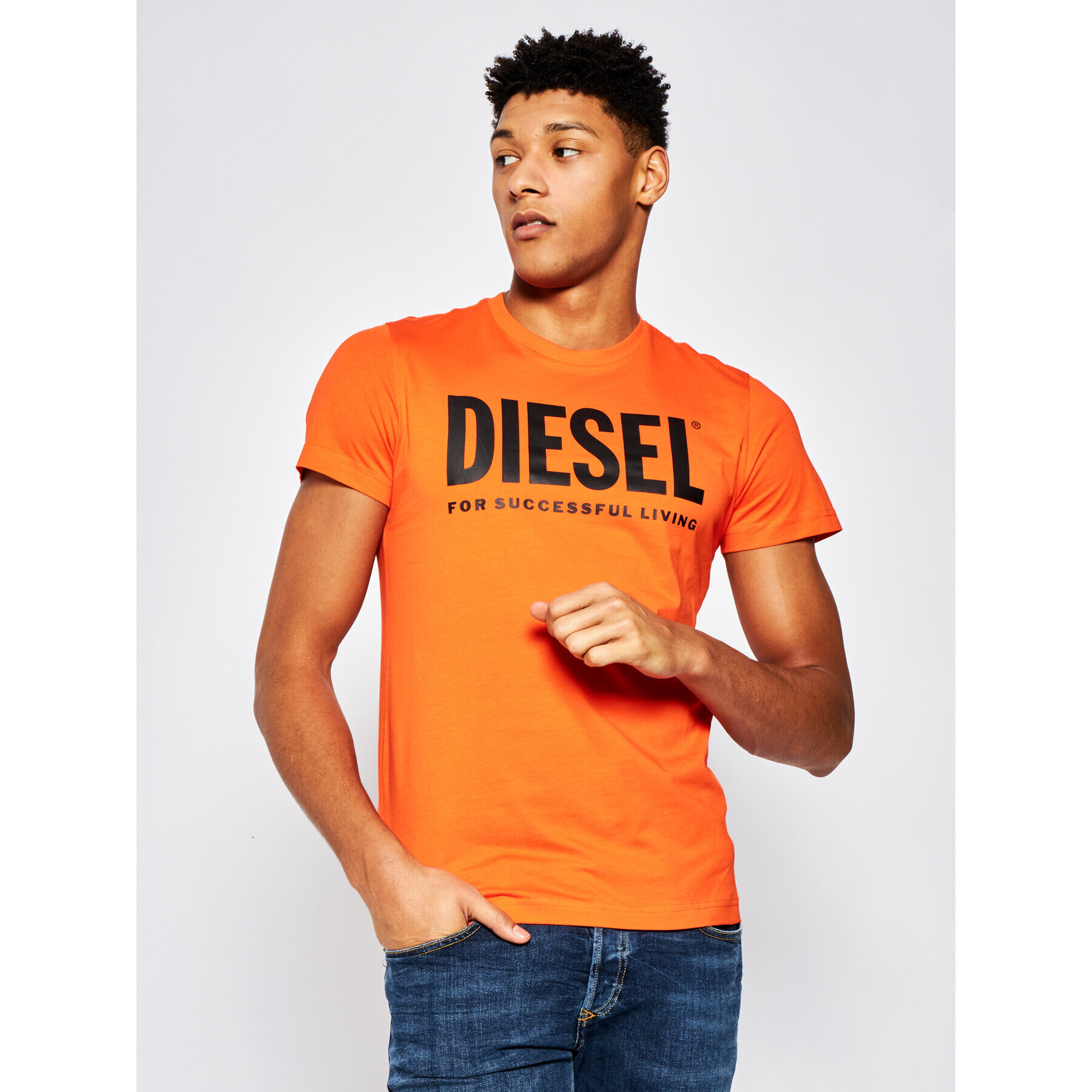 Diesel Тишърт T-Diego 00SXED 0AAXJ Оранжев Regular Fit - Pepit.bg