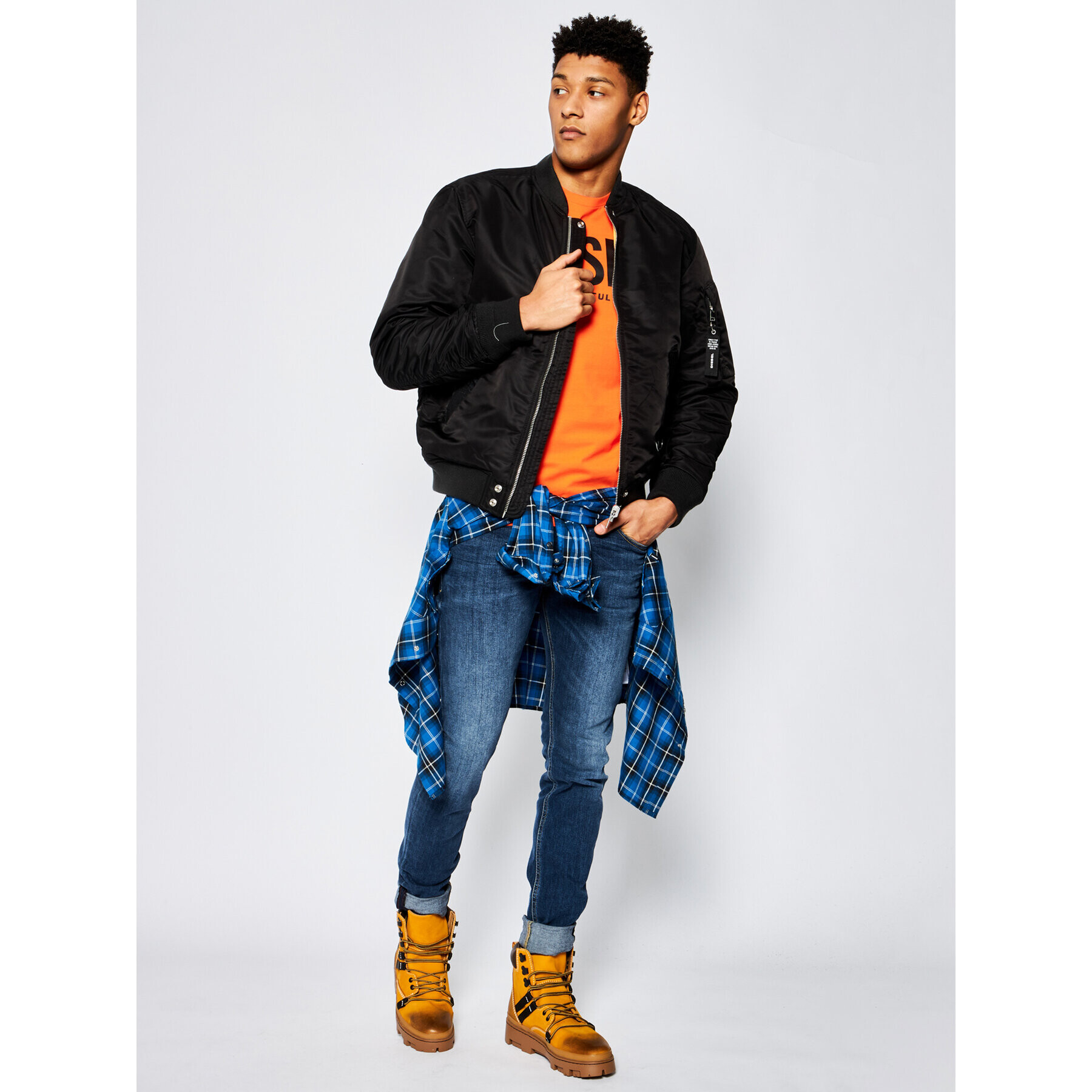 Diesel Тишърт T-Diego 00SXED 0AAXJ Оранжев Regular Fit - Pepit.bg