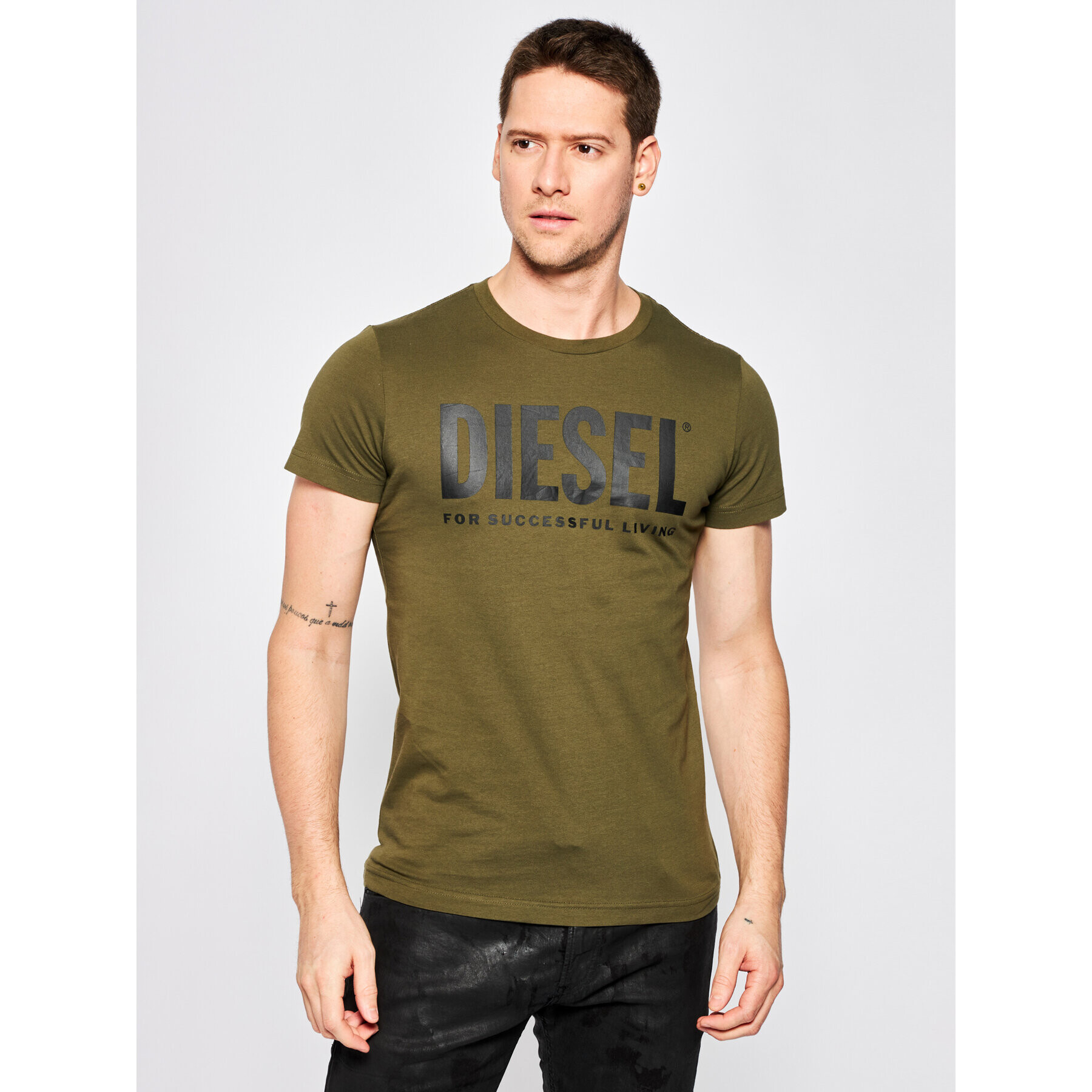 Diesel Тишърт T-Diego 00SXED 0AAXJ Зелен Regular Fit - Pepit.bg