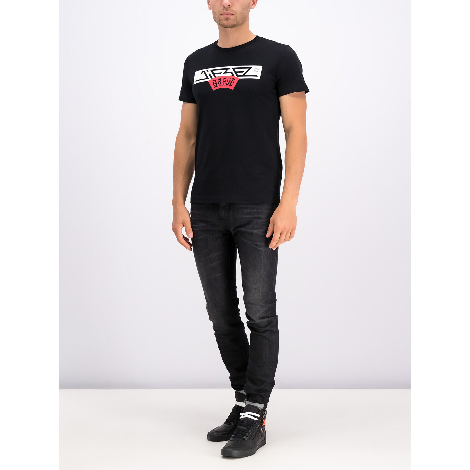 Diesel Тишърт T-Diego-A1 00SW7R 0091A Черен Regular Fit - Pepit.bg