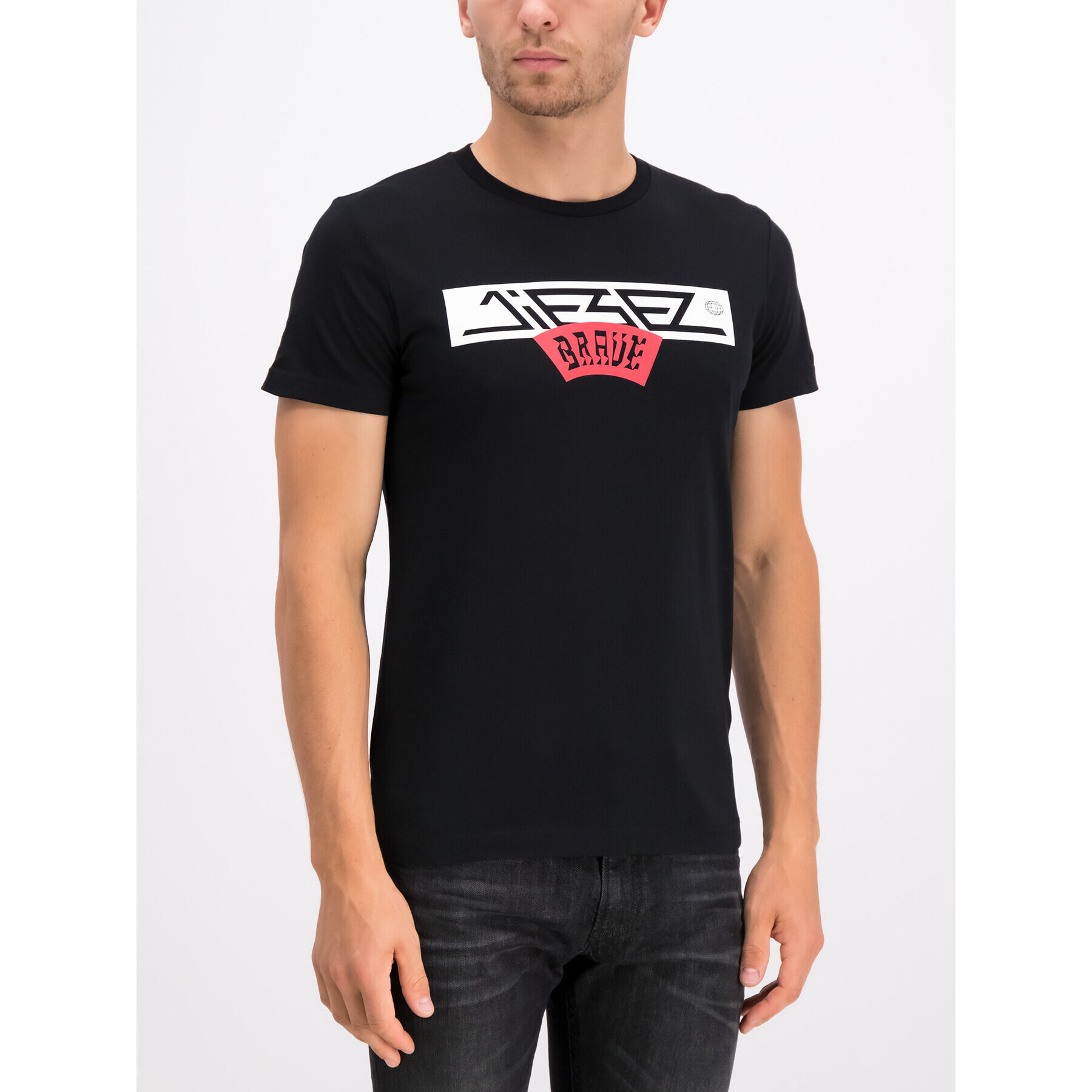 Diesel Тишърт T-Diego-A1 00SW7R 0091A Черен Regular Fit - Pepit.bg