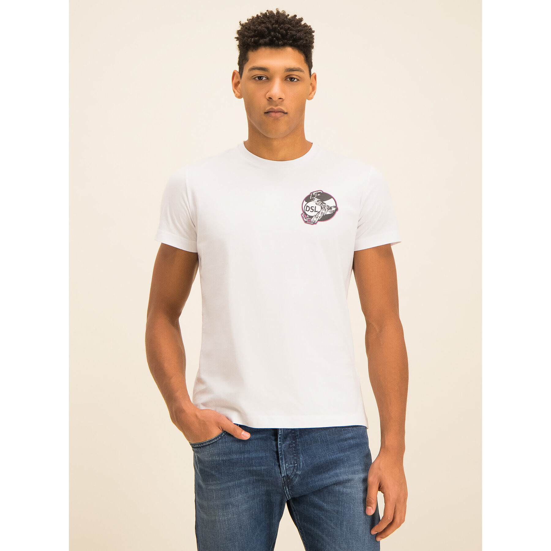 Diesel Тишърт T-Diego-J10 00SASM 0091A Бял Regular Fit - Pepit.bg