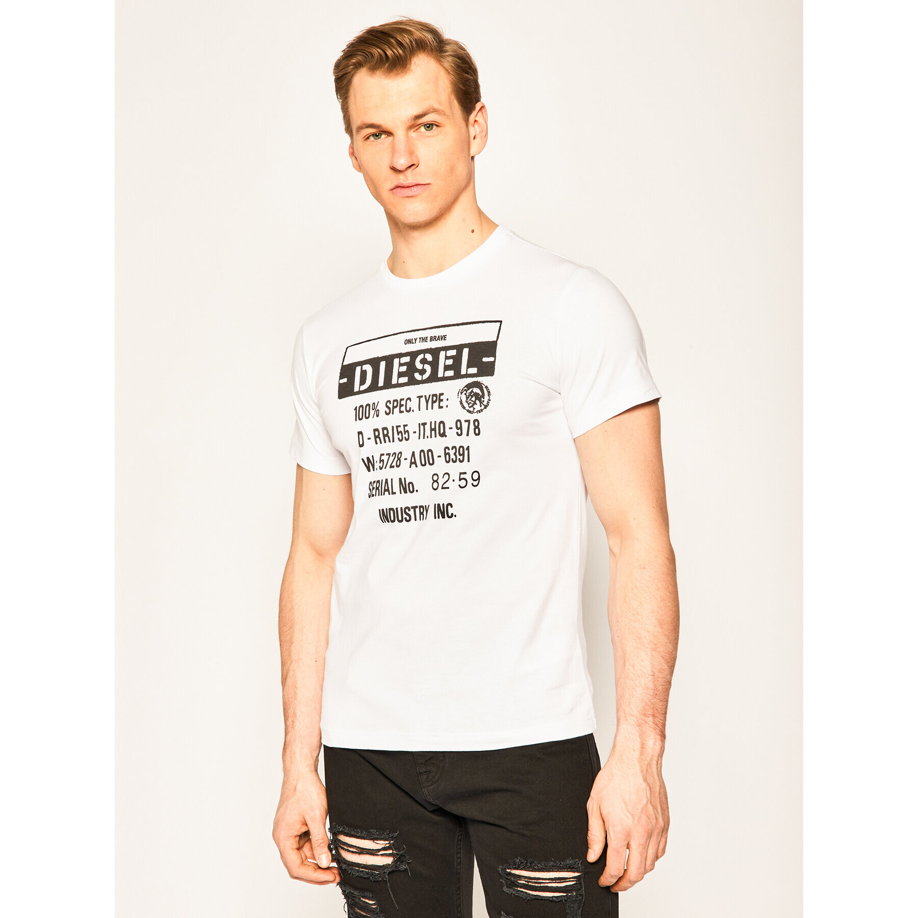 Diesel Тишърт T-Diego-S1 00SEFZ 0091A Бял Regular Fit - Pepit.bg