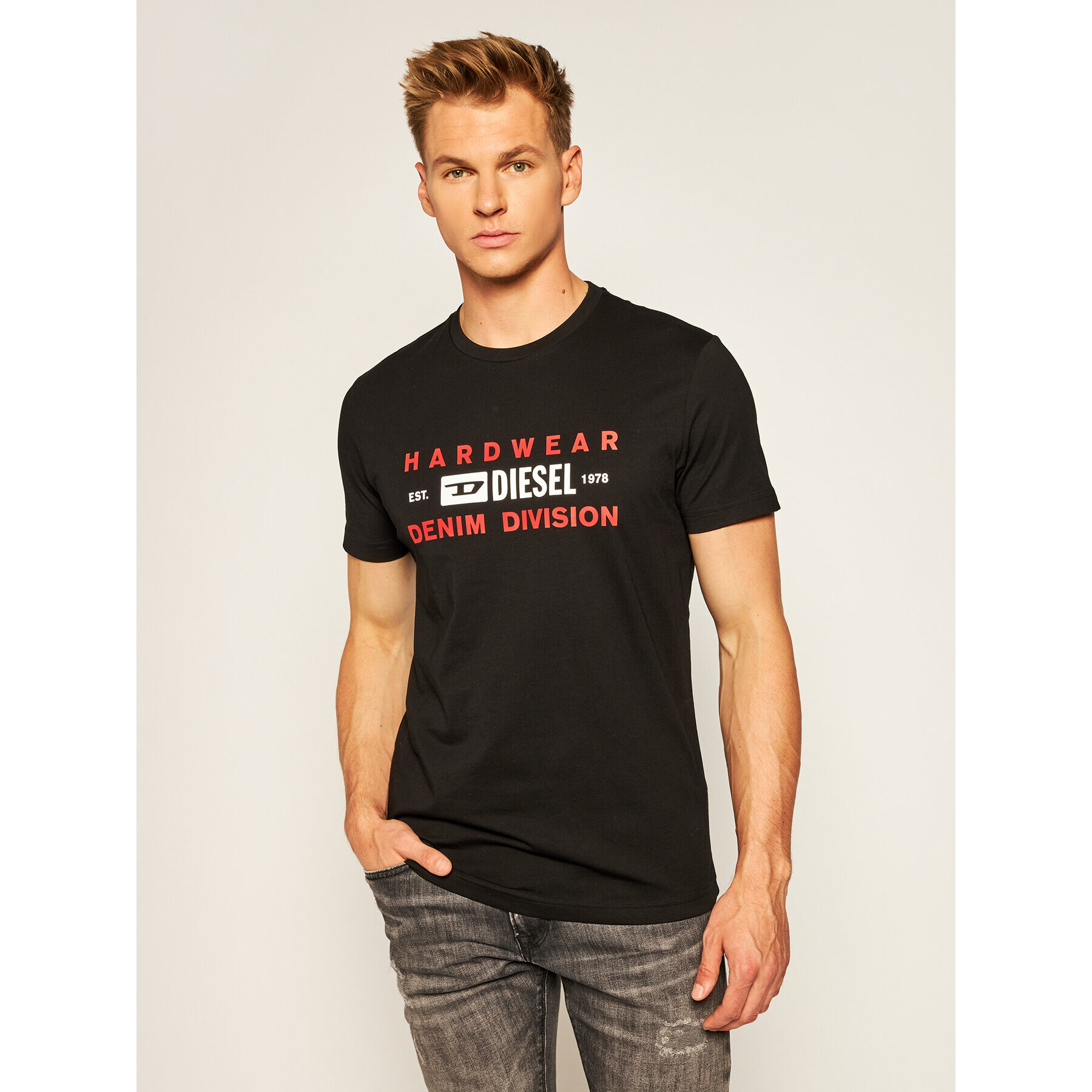 Diesel Тишърт T-Diegos-K32 A00354 0AAXJ Черен Regular Fit - Pepit.bg
