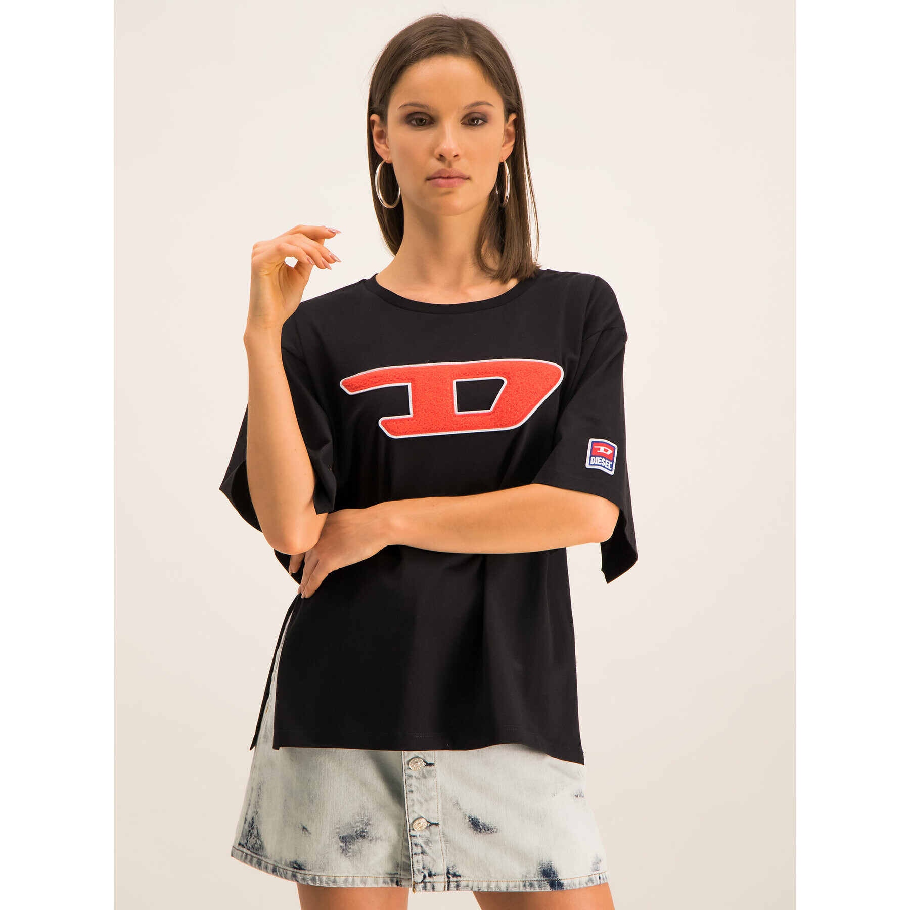 Diesel Тишърт T-Jacky-I 00SWN40CATJ Черен Regular Fit - Pepit.bg