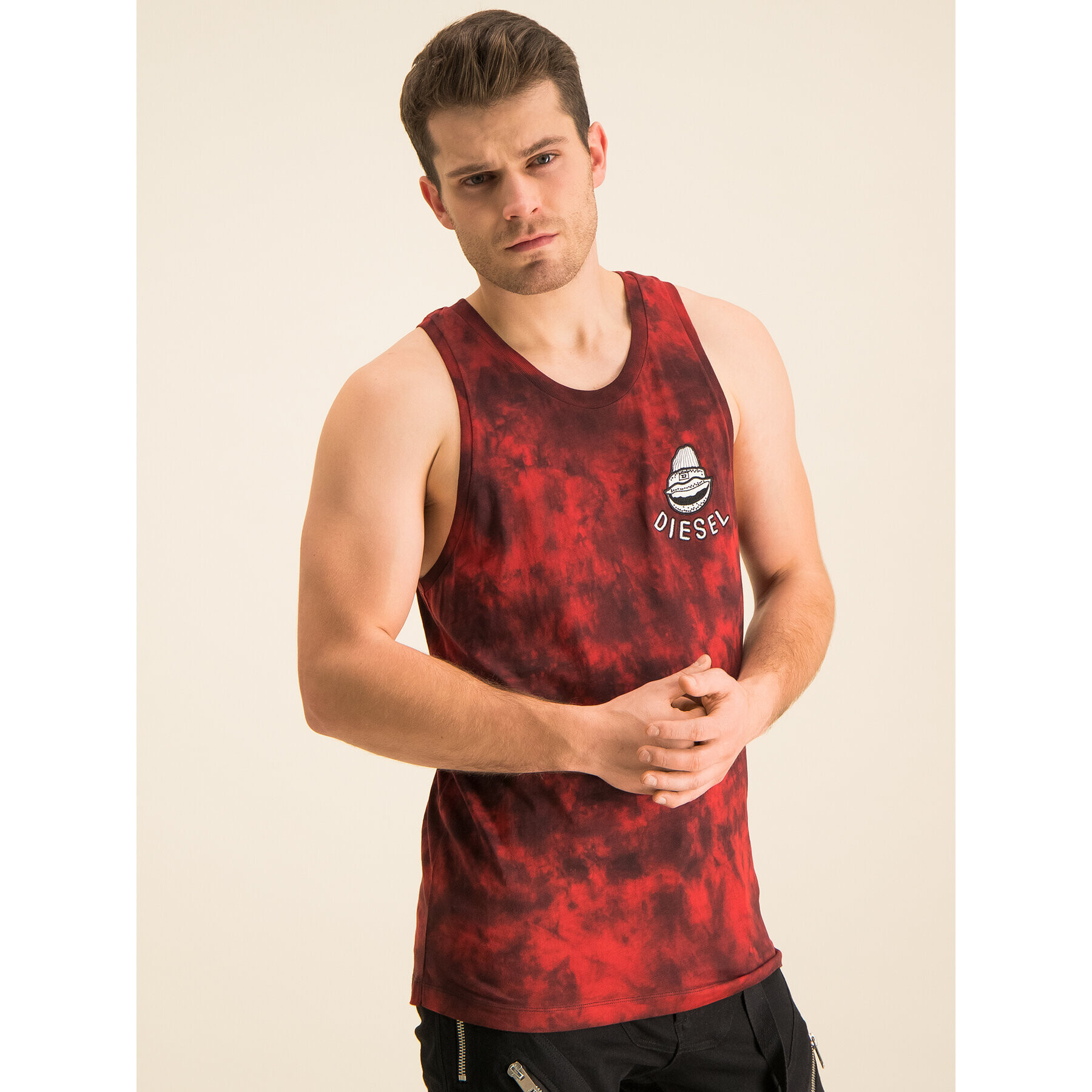 Diesel Топ Loco Singlet 00SFM3 0TAXA Червен Regular Fit - Pepit.bg