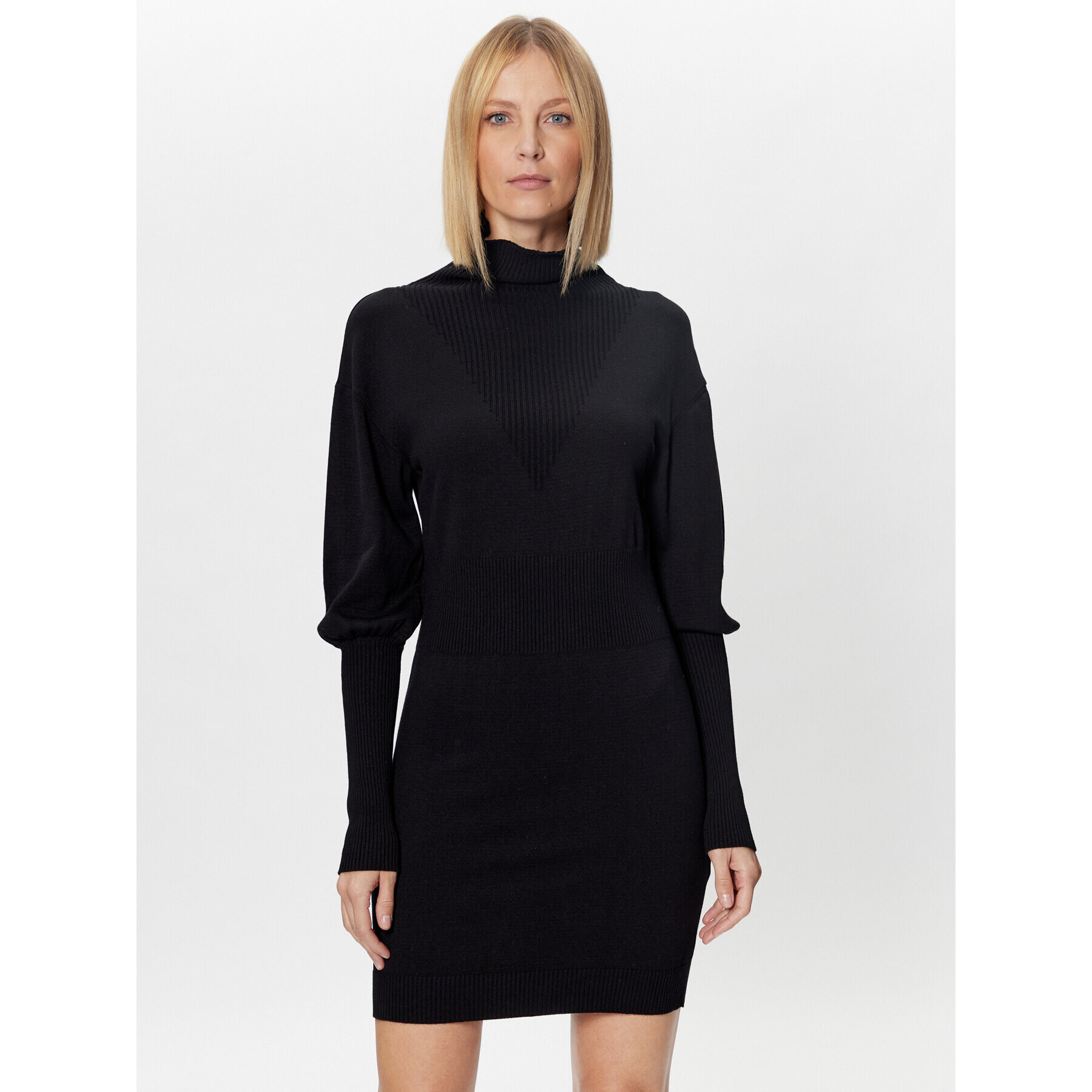 Dixie Плетена рокля A504U025A Черен Slim Fit - Pepit.bg