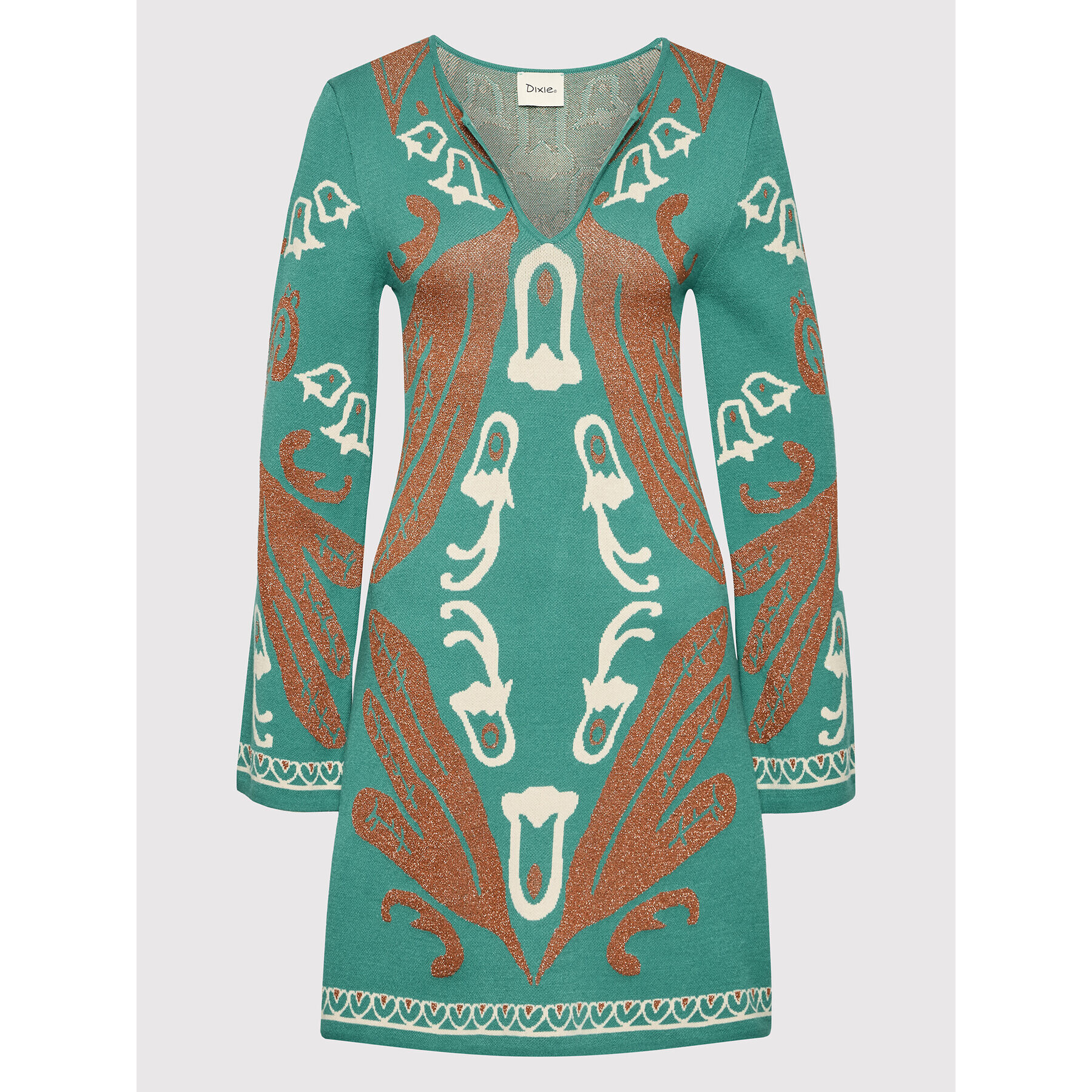 Dixie Плетена рокля A768T044 Зелен Regular Fit - Pepit.bg