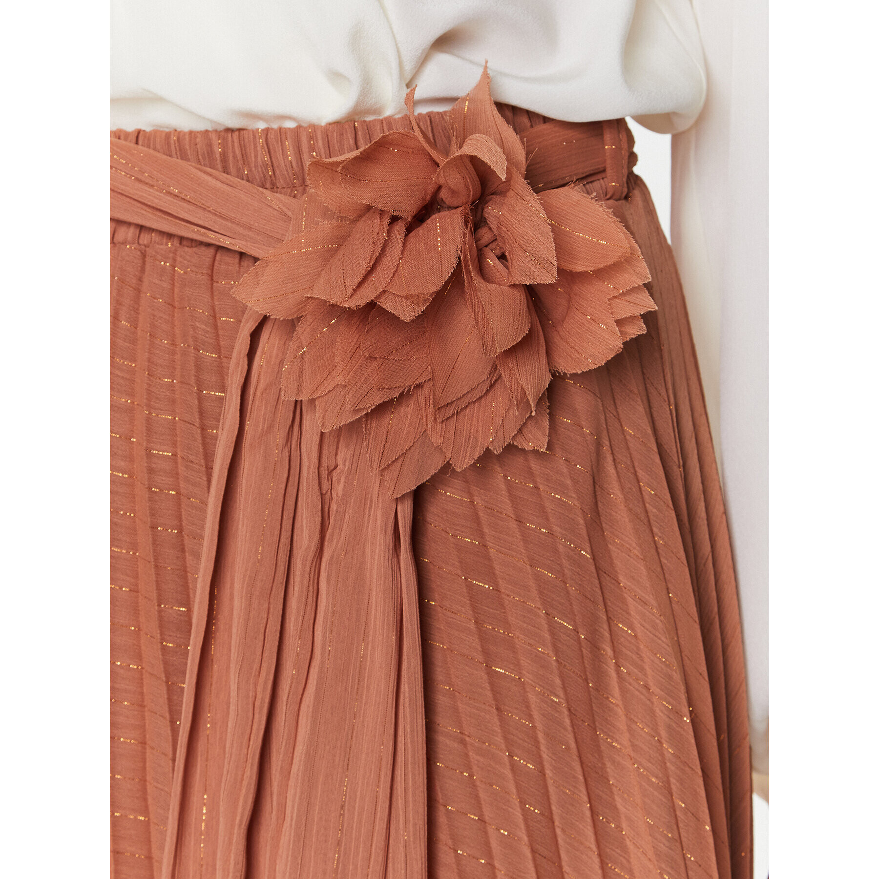 Dixie Плисирана пола G319V007A Кафяв Regular Fit - Pepit.bg