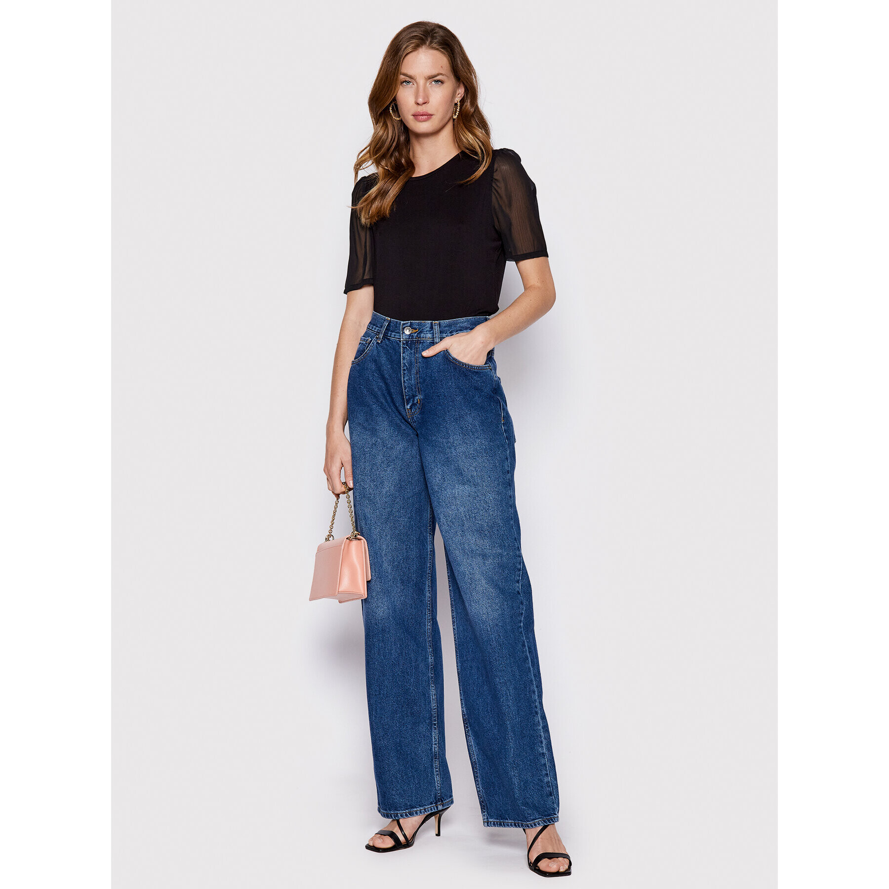 DKNY Блуза P21H7ILY Черен Regular Fit - Pepit.bg