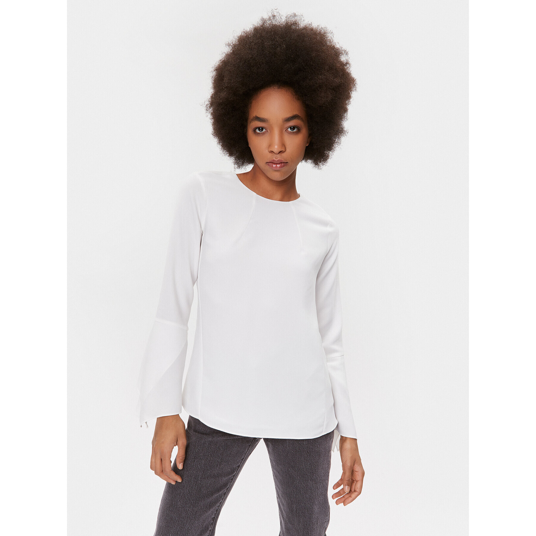 DKNY Блуза UI3T2180 Екрю Regular Fit - Pepit.bg