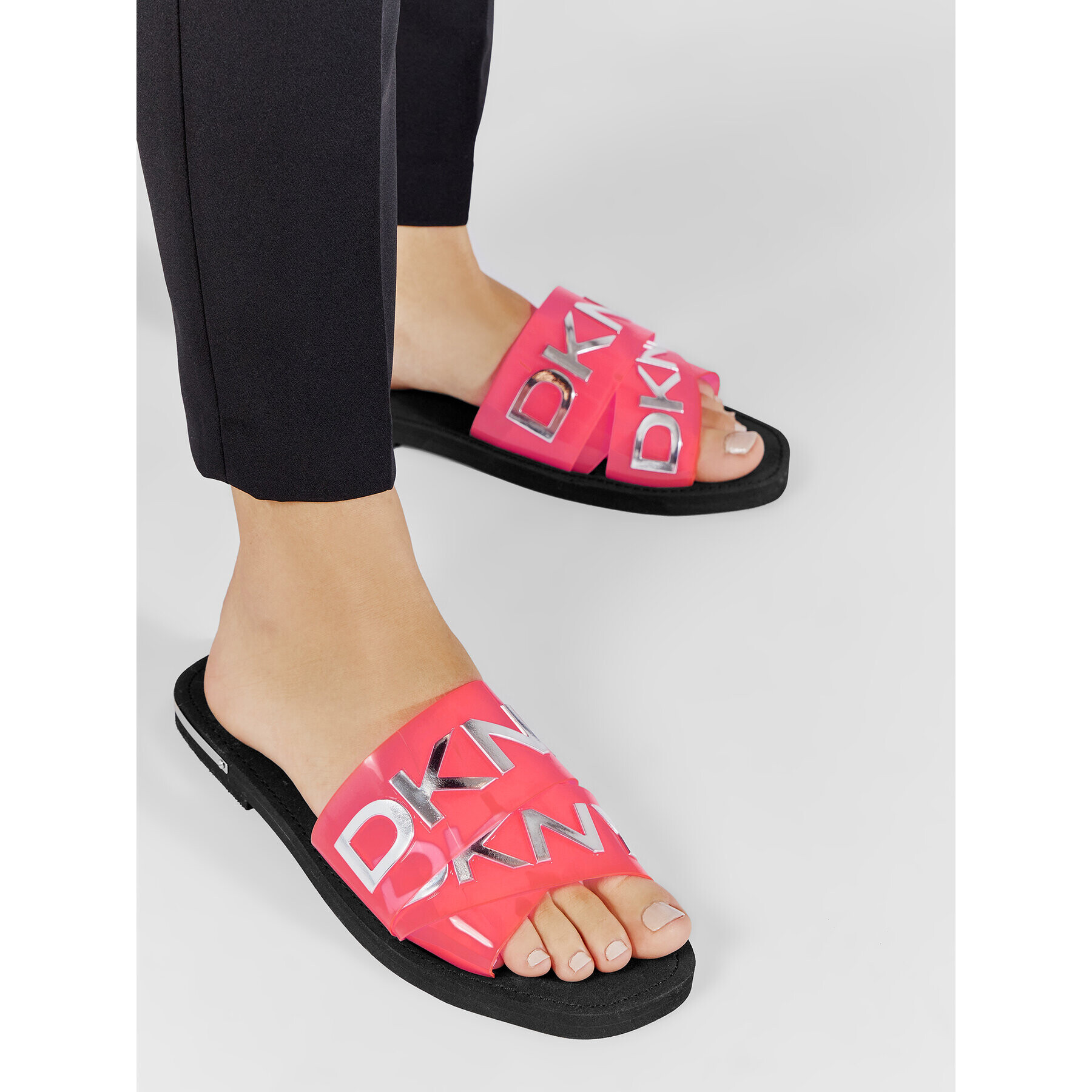 DKNY Чехли Idalie Logo- Flat S K4121794 Розов - Pepit.bg