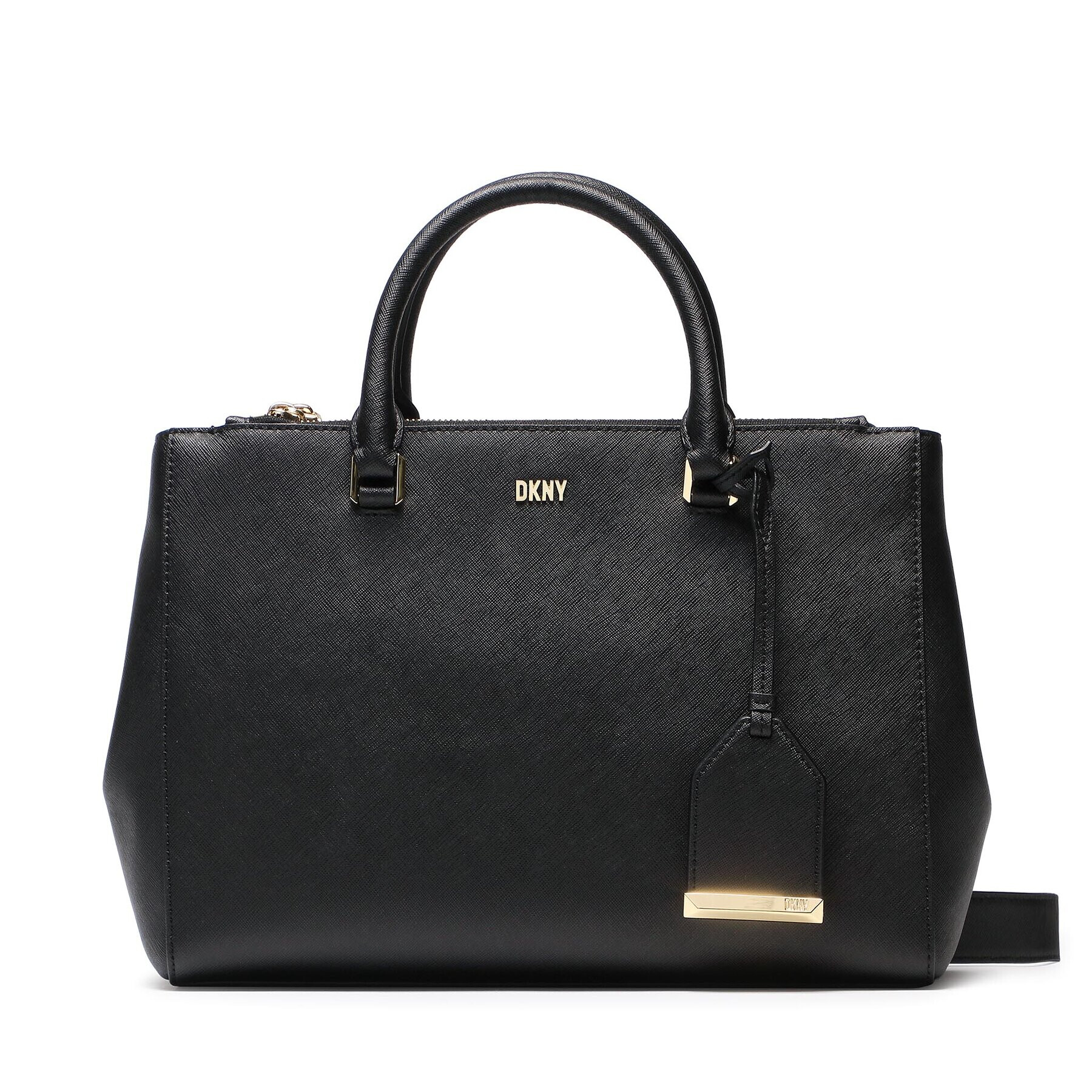 DKNY Дамска чанта Belle Satchel R33D1Y78 Черен - Pepit.bg