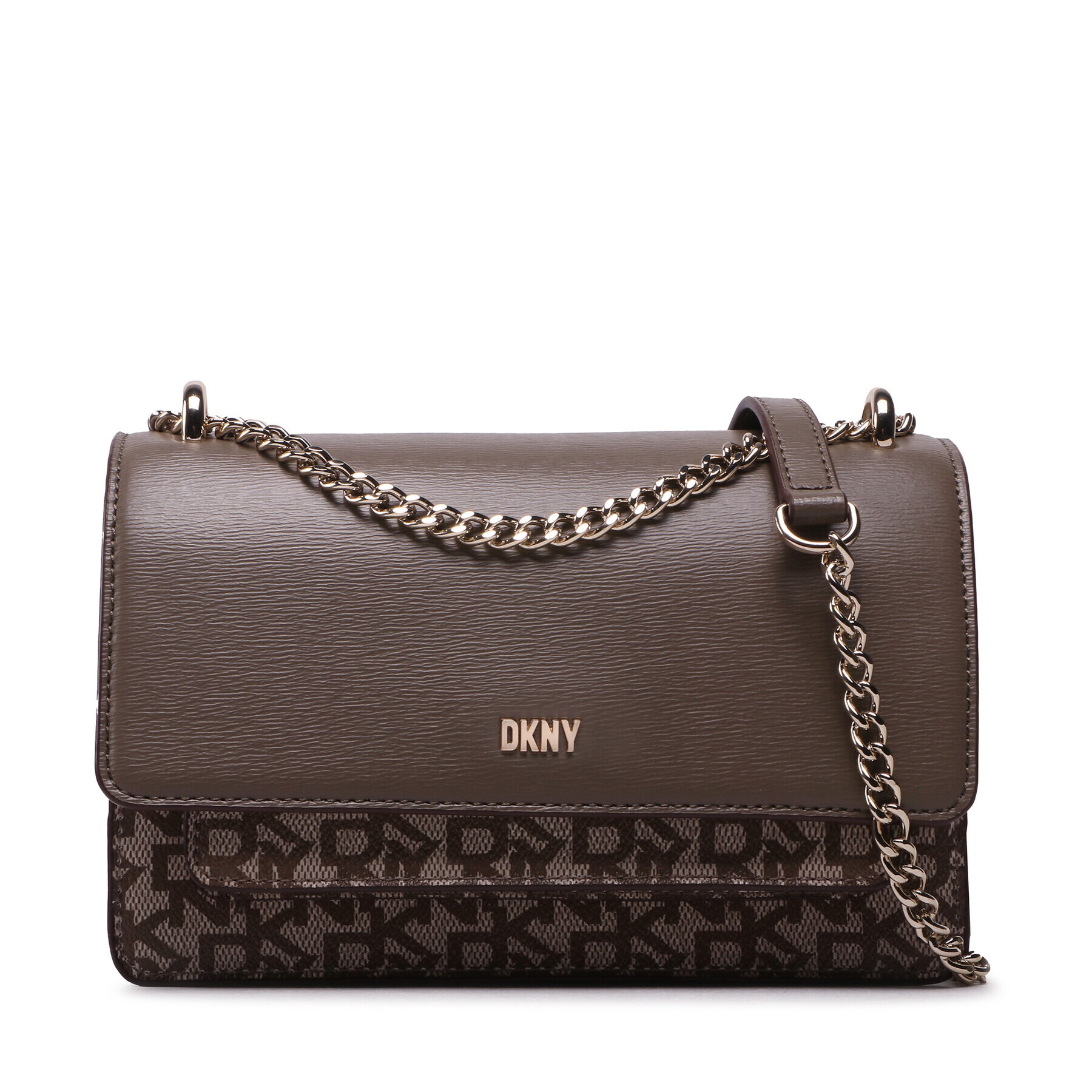 DKNY Дамска чанта Bryant Chain Flap Cb R24EJA90 Кафяв - Pepit.bg