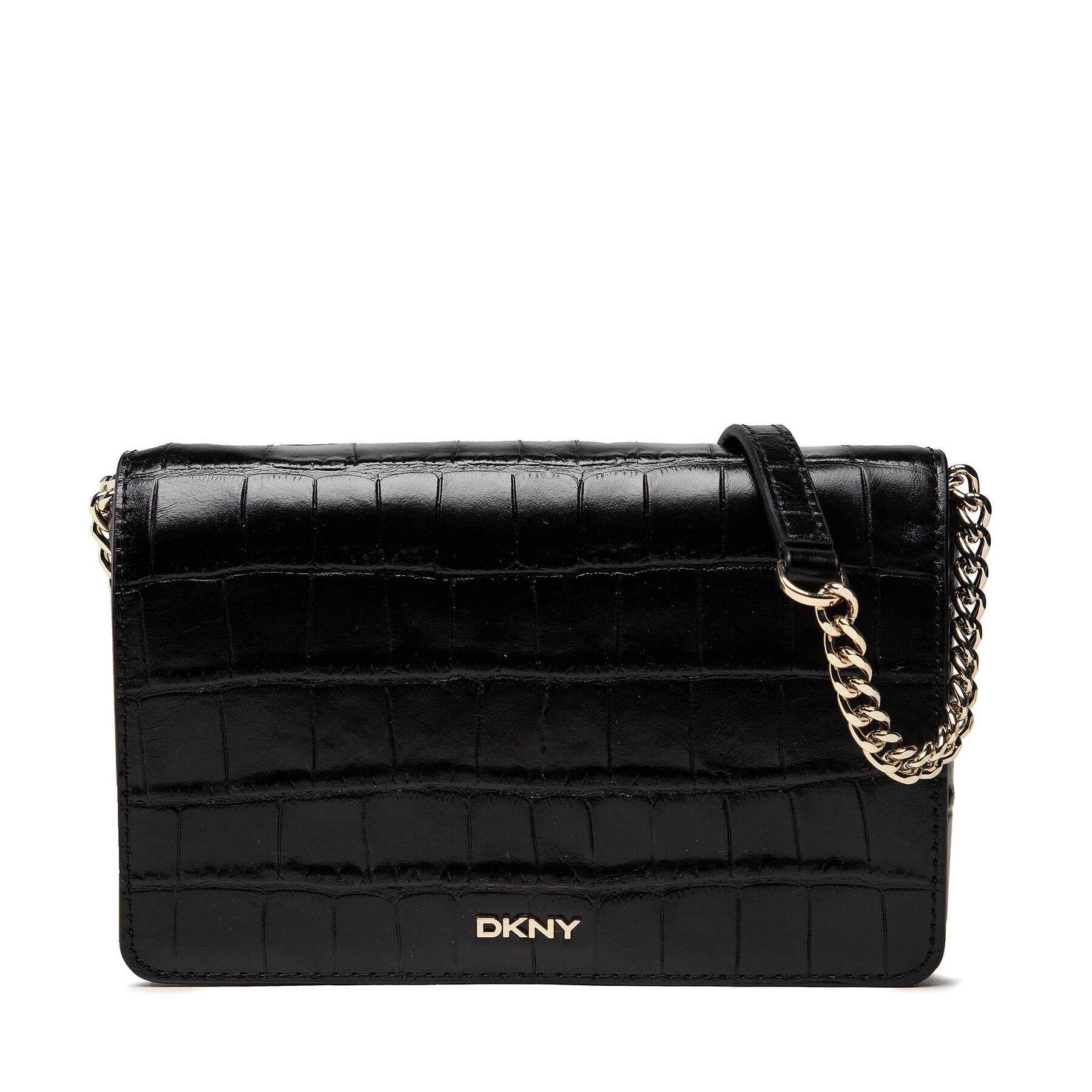 DKNY Дамска чанта Bryant Full Flap Cro R13EPO08 Черен - Pepit.bg