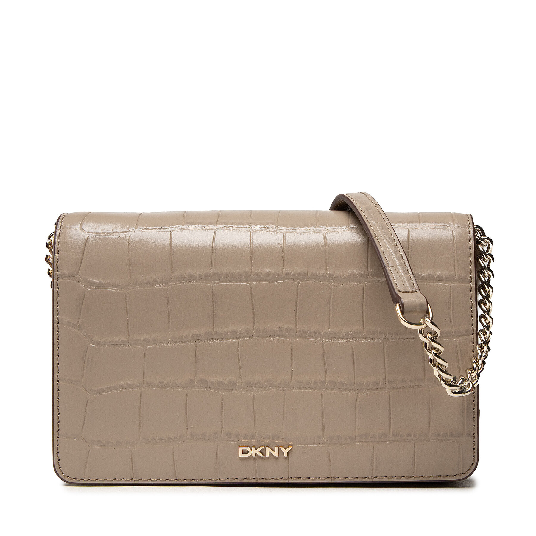 DKNY Дамска чанта Bryant Full Flap Cro R13EPO08 Сив - Pepit.bg