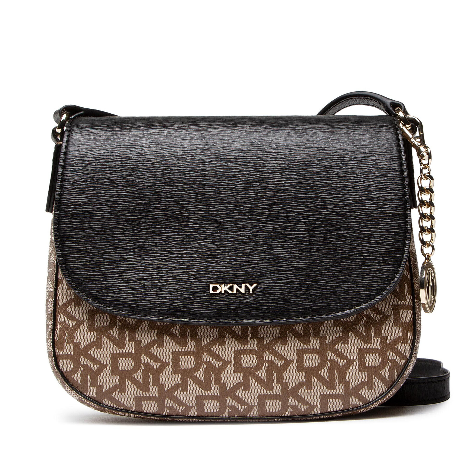 DKNY Дамска чанта Bryant Saddle Bag R21EJR75 Бежов - Pepit.bg