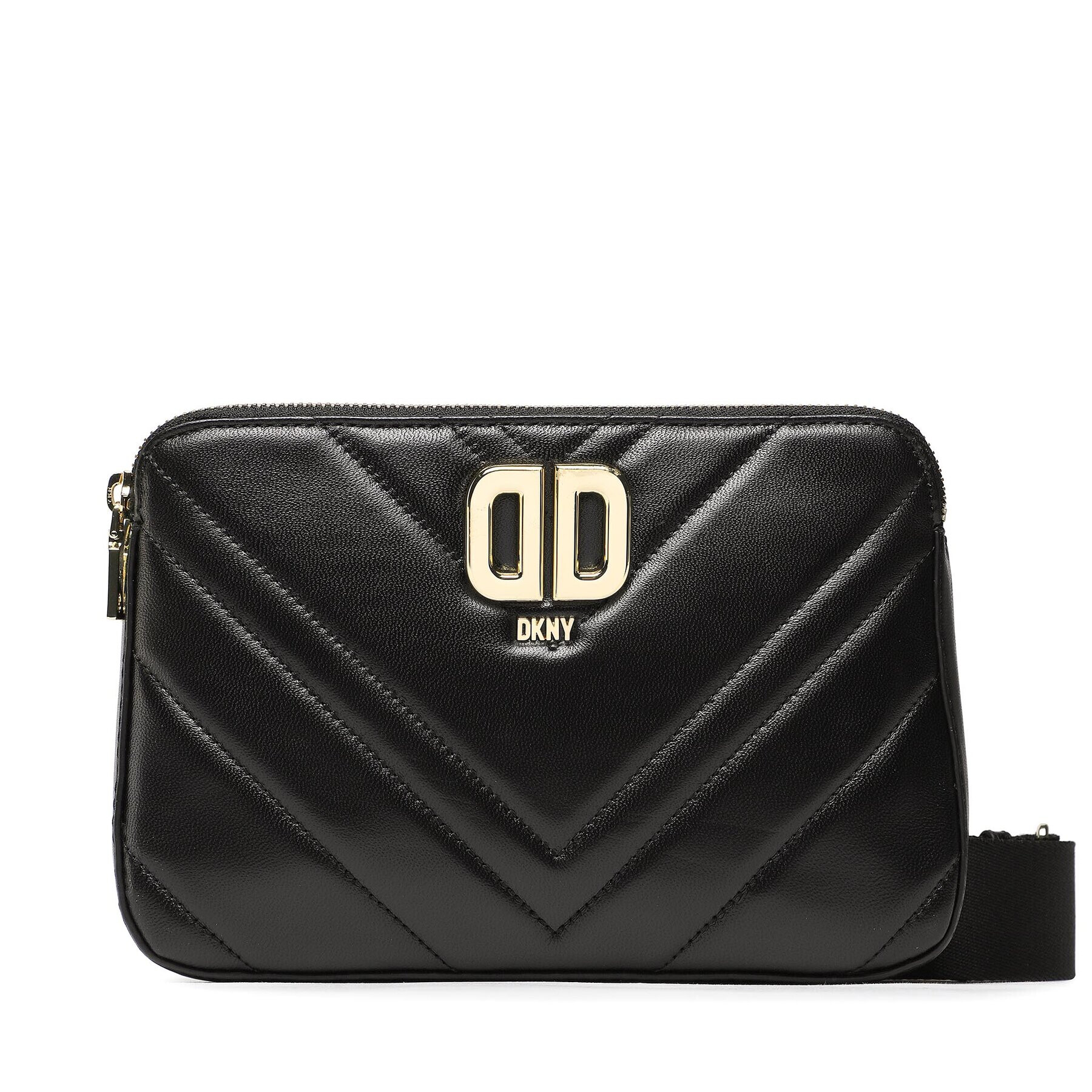 DKNY Дамска чанта Delphine Dbl Zip Cbo R23EBG29 Черен - Pepit.bg