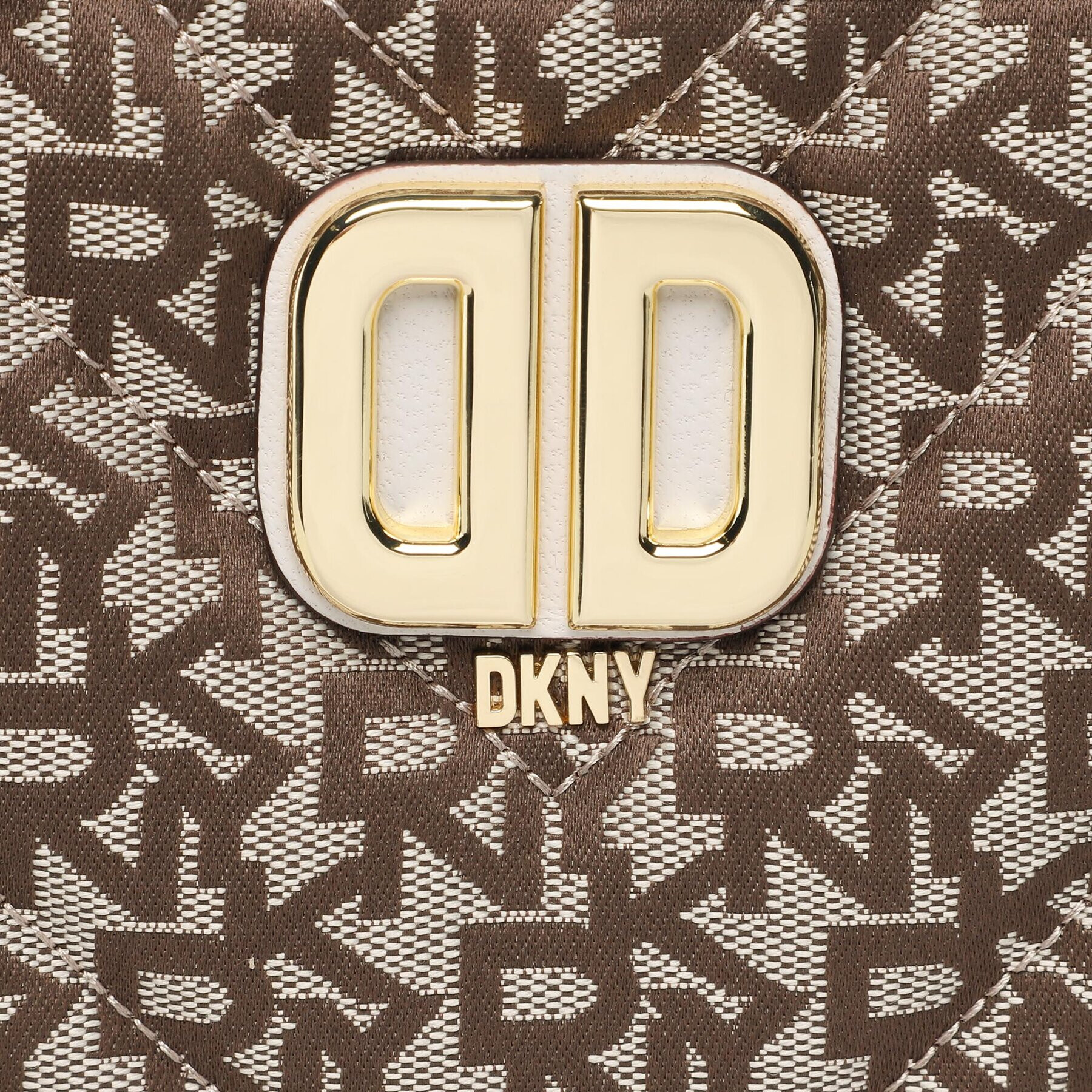 DKNY Дамска чанта Delphine Dbl Zip Cbo R23EFG29 Кафяв - Pepit.bg