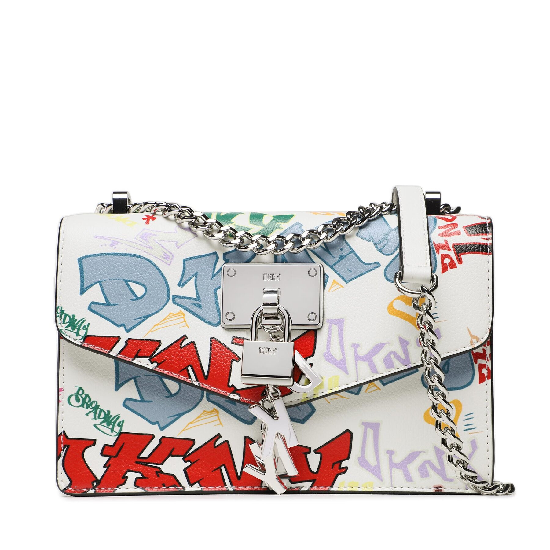 DKNY Дамска чанта Elissa Sm Shoulder B R243IC81 Бял - Pepit.bg