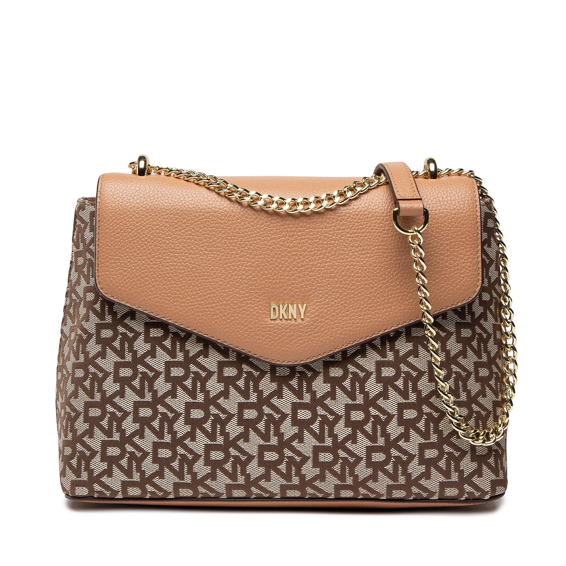 DKNY Дамска чанта Frankie Shoulder Bag R223FS55 Кафяв - Pepit.bg