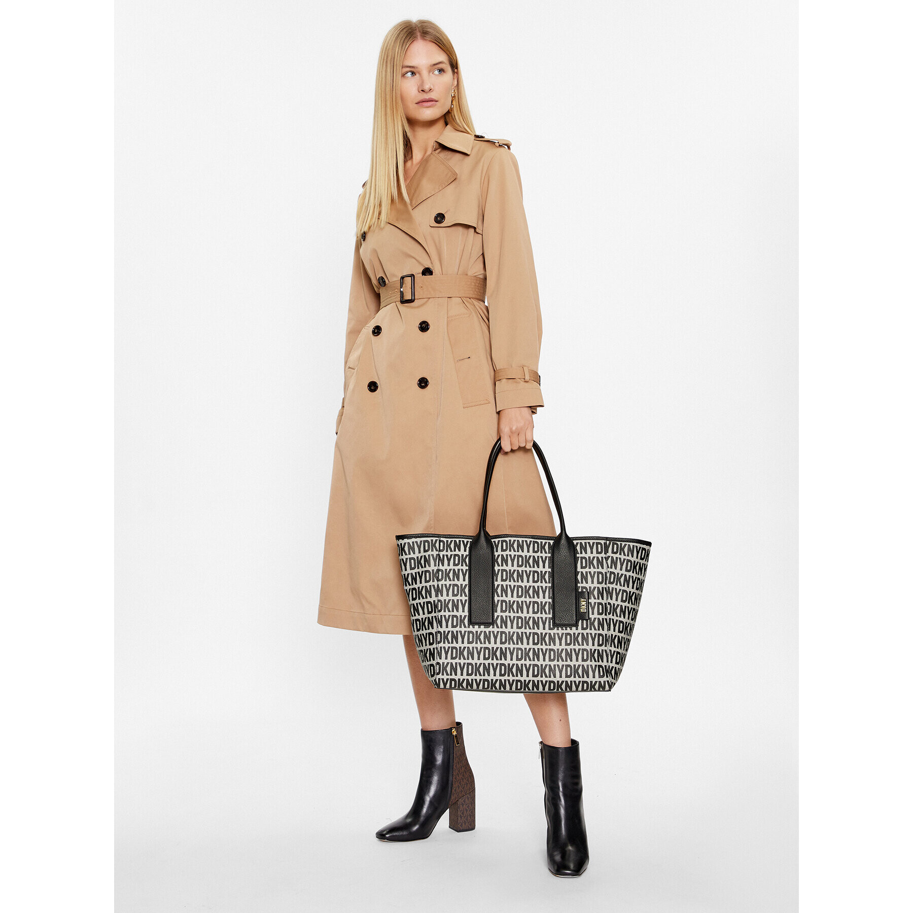 DKNY Дамска чанта Grayson Lg Tote R33A2X07 Черен - Pepit.bg