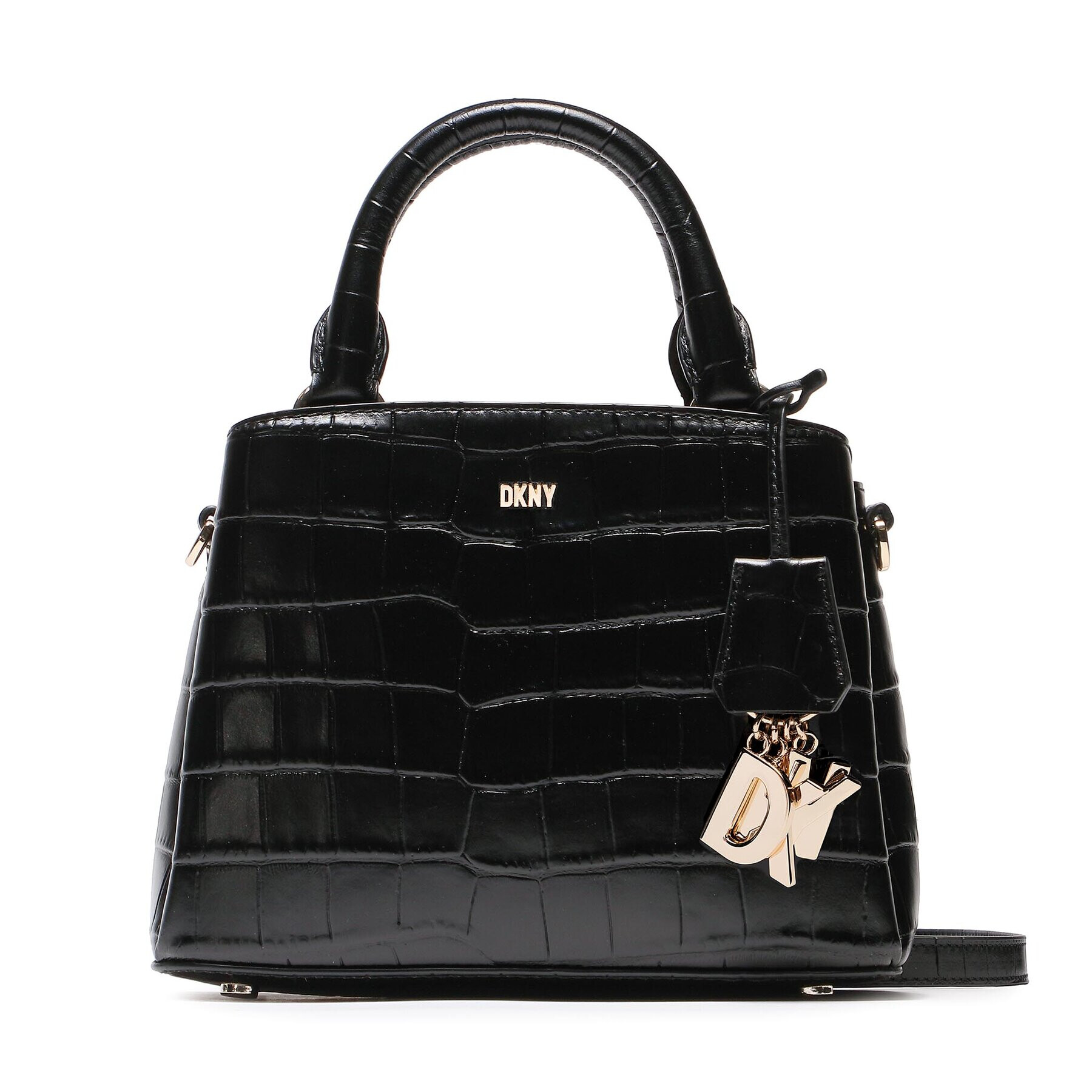 DKNY Дамска чанта Paige Sm Satchel R23DP465 Черен - Pepit.bg