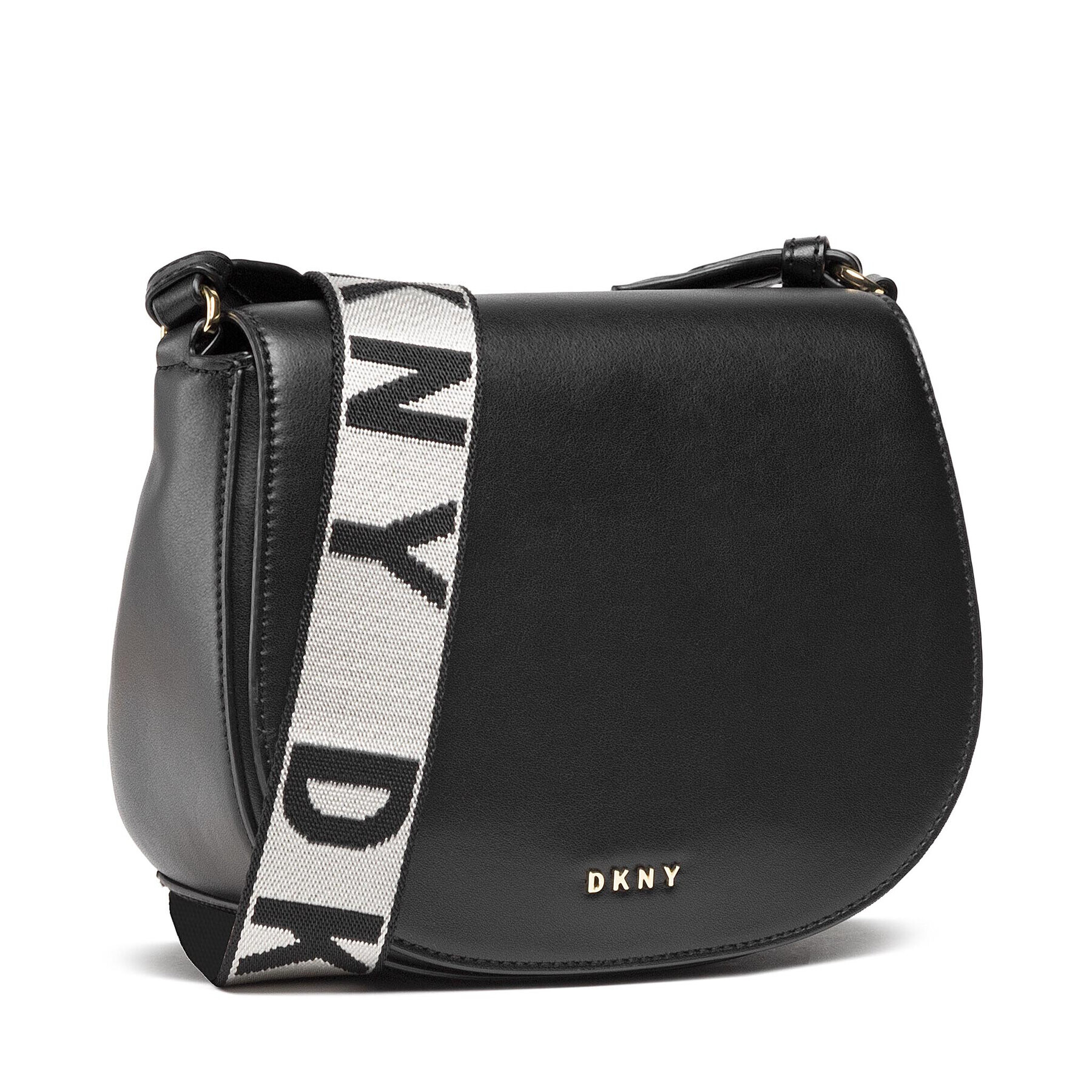 DKNY Дамска чанта Winonna Saddle Bag R12EKM64 Черен - Pepit.bg