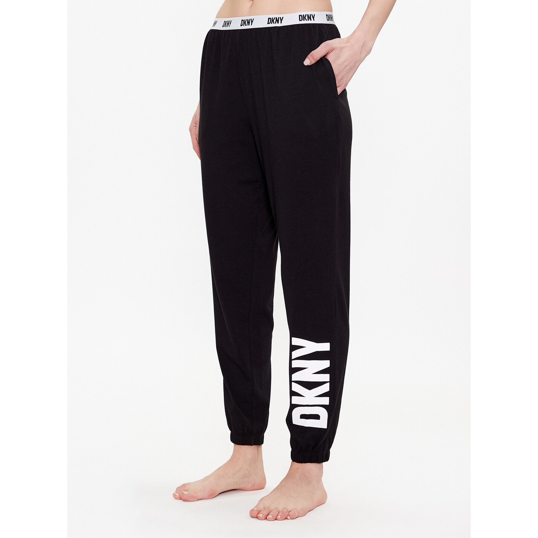 DKNY Долнище на пижама YI2822635 Черен Regular Fit - Pepit.bg