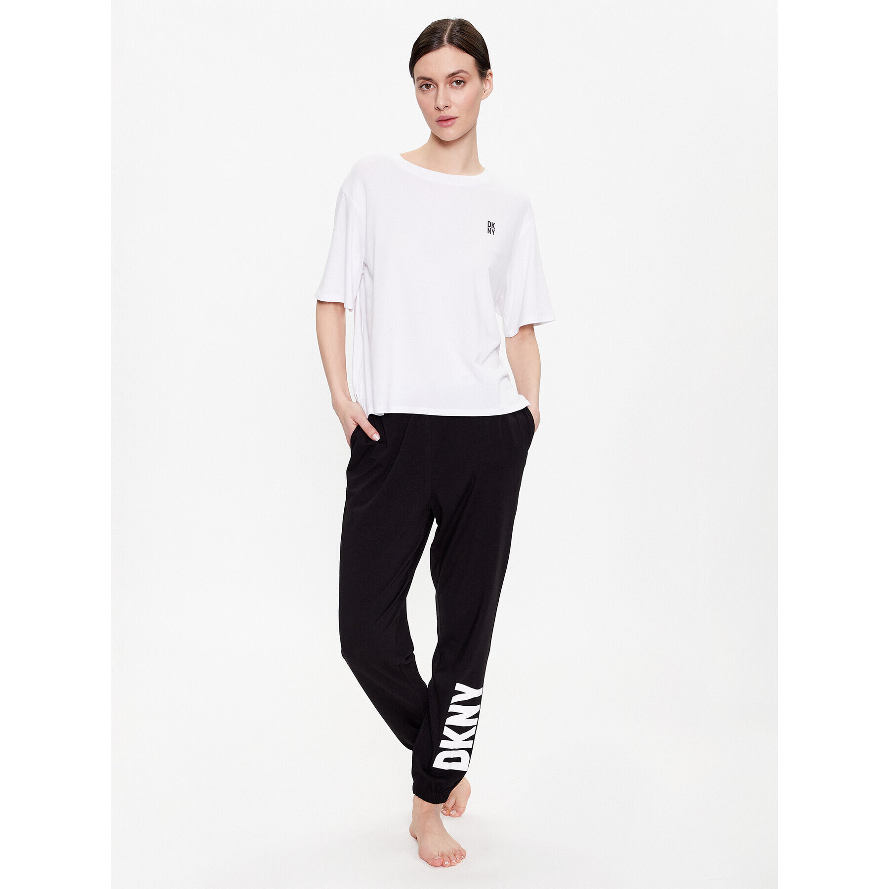 DKNY Долнище на пижама YI2822635 Черен Regular Fit - Pepit.bg