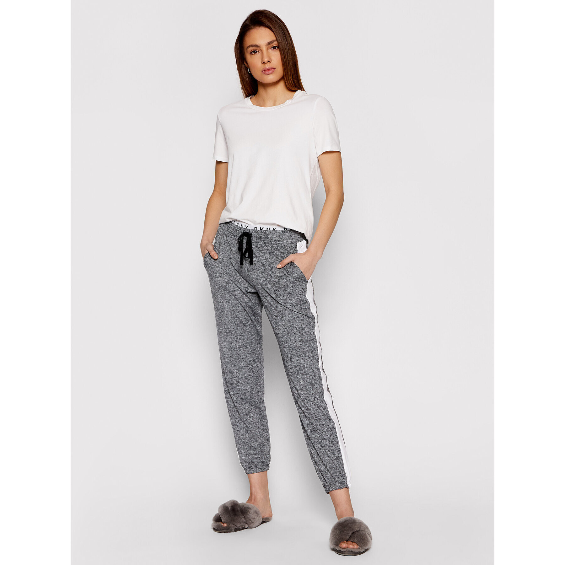 DKNY Долнище на пижама YI2722471 Сив Regular Fit - Pepit.bg