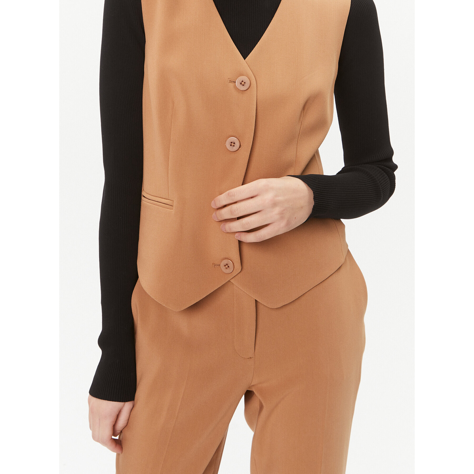 DKNY Елек UG3VX083 Кафяв Regular Fit - Pepit.bg