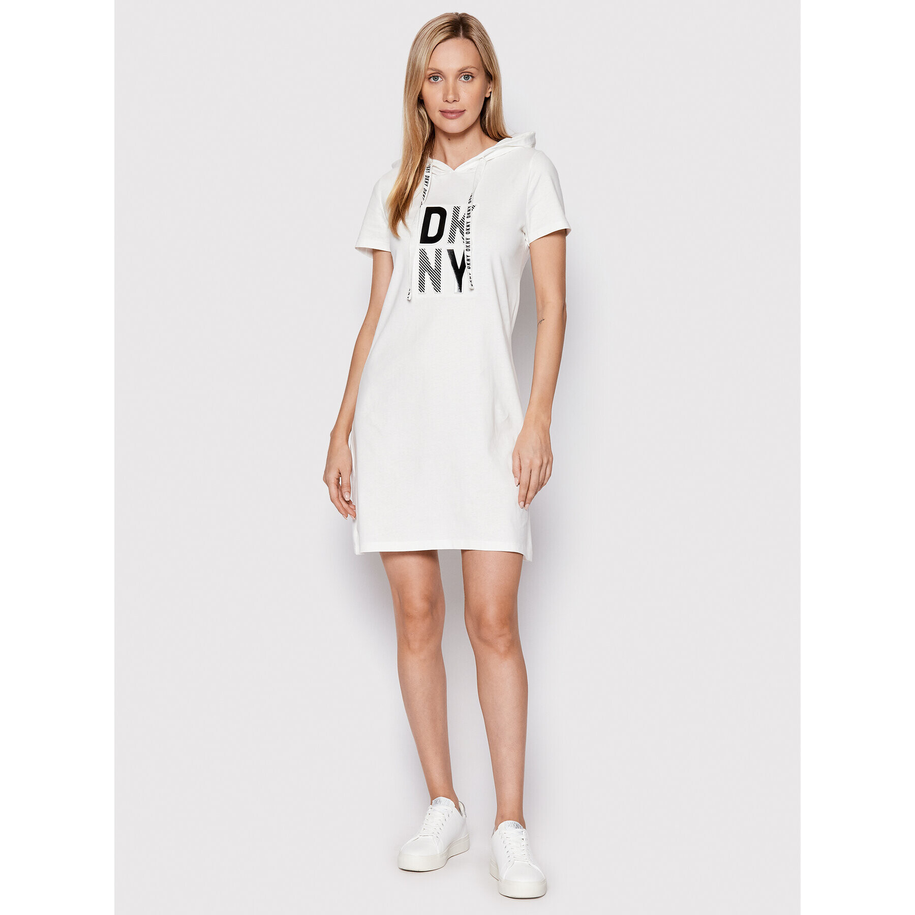 DKNY Ежедневна рокля DD2A3218 Бял Regular Fit - Pepit.bg