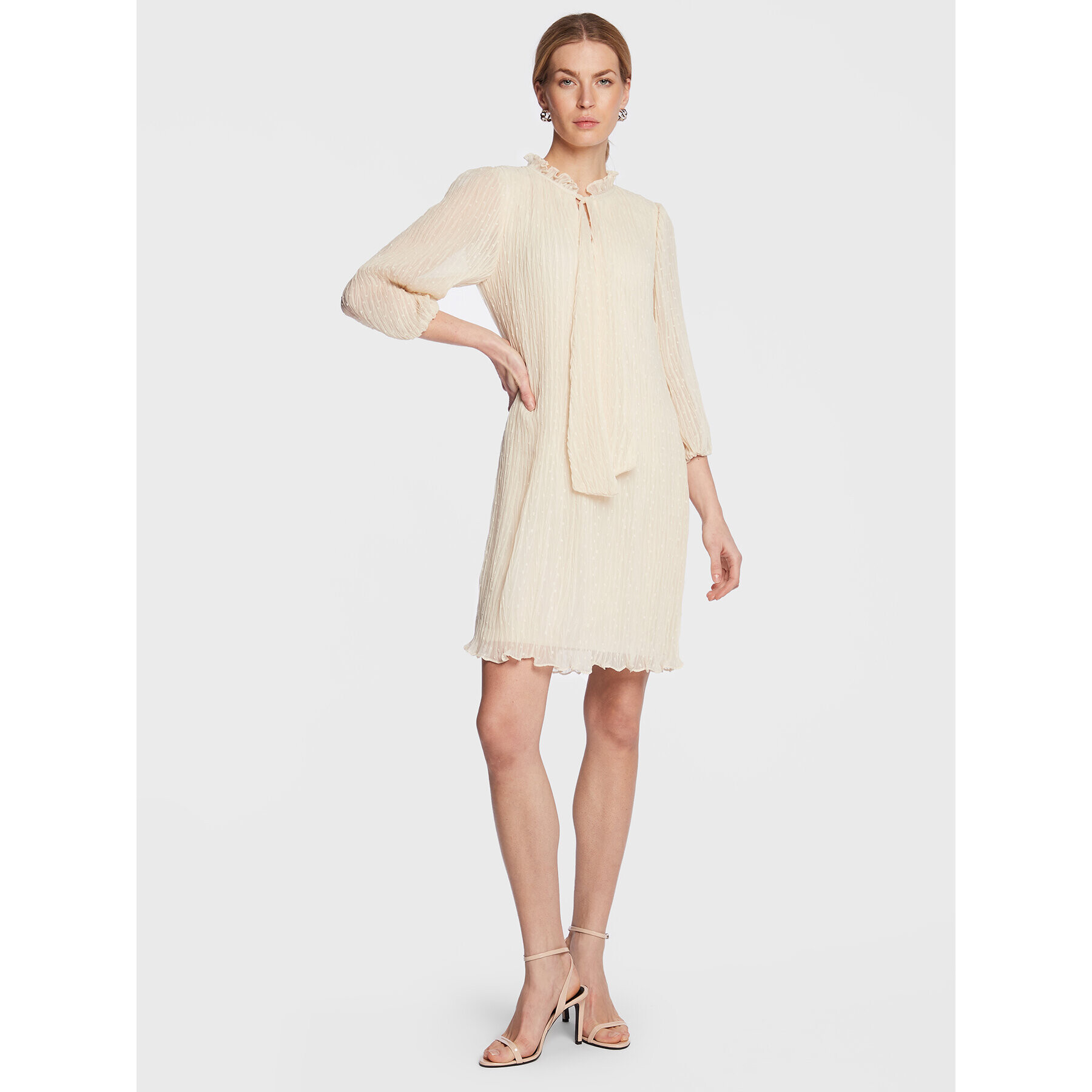 DKNY Ежедневна рокля DD2G3770 Екрю Relaxed Fit - Pepit.bg