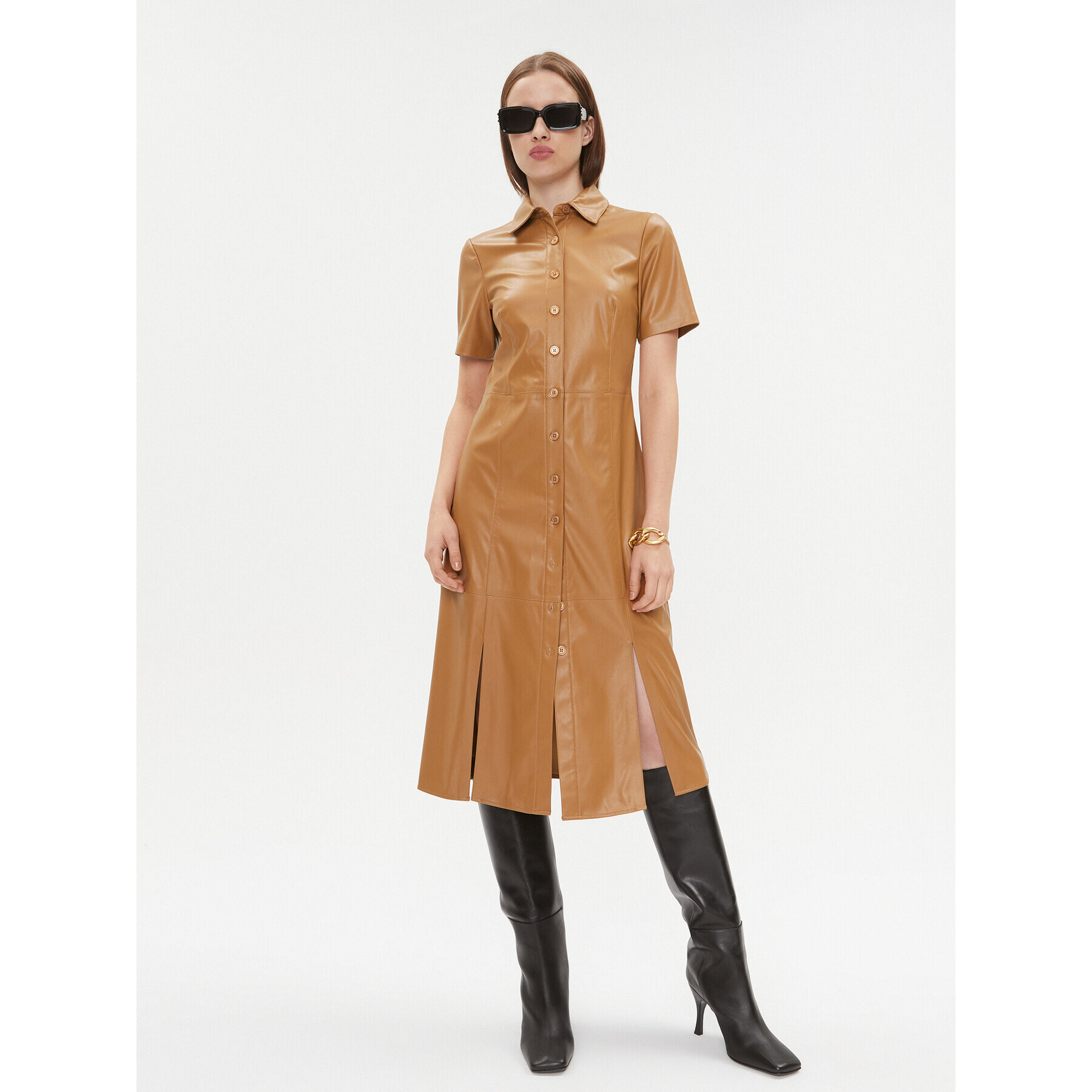 DKNY Ежедневна рокля DD3D4101 Кафяв Regular Fit - Pepit.bg