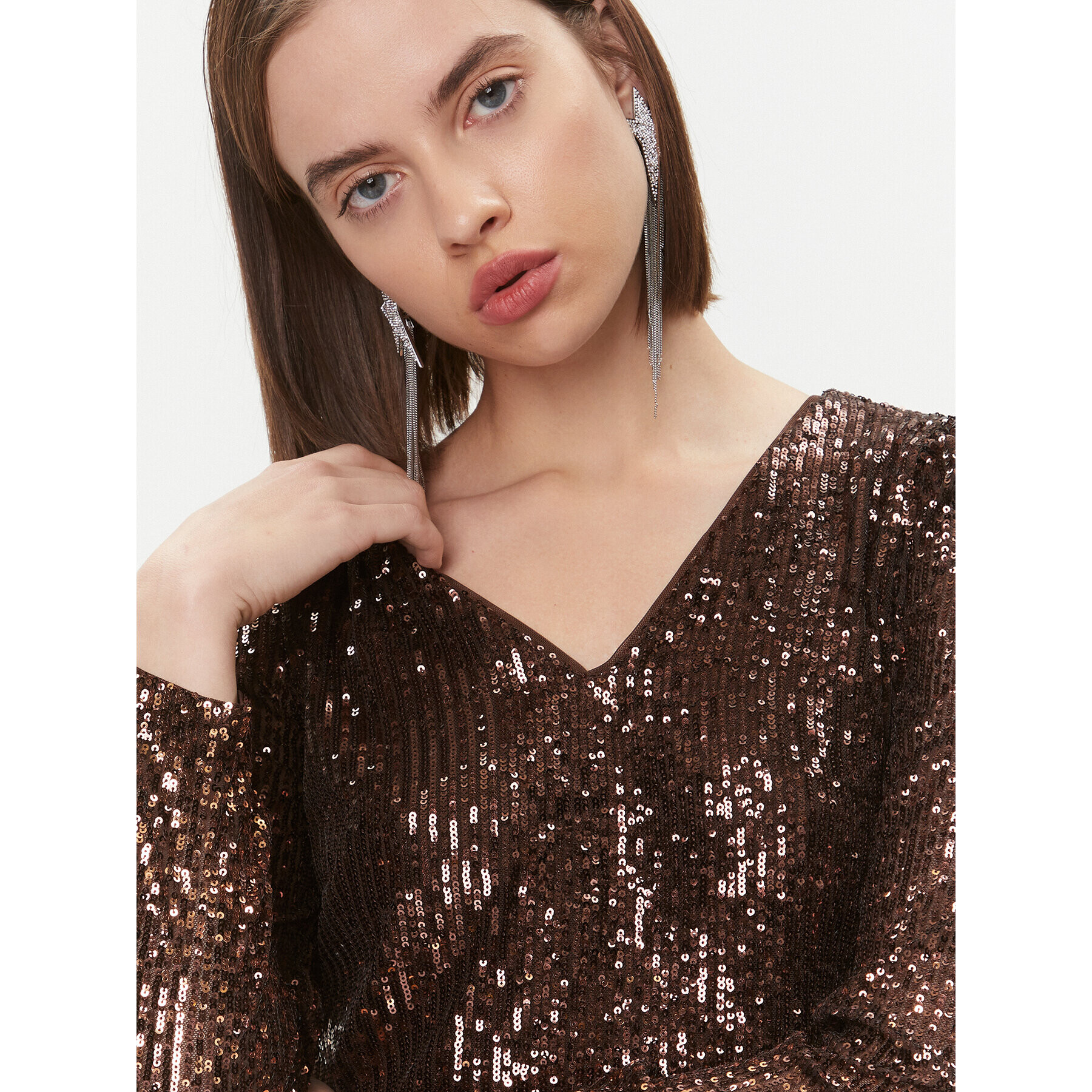 DKNY Ежедневна рокля DD3HZ942 Кафяв Regular Fit - Pepit.bg