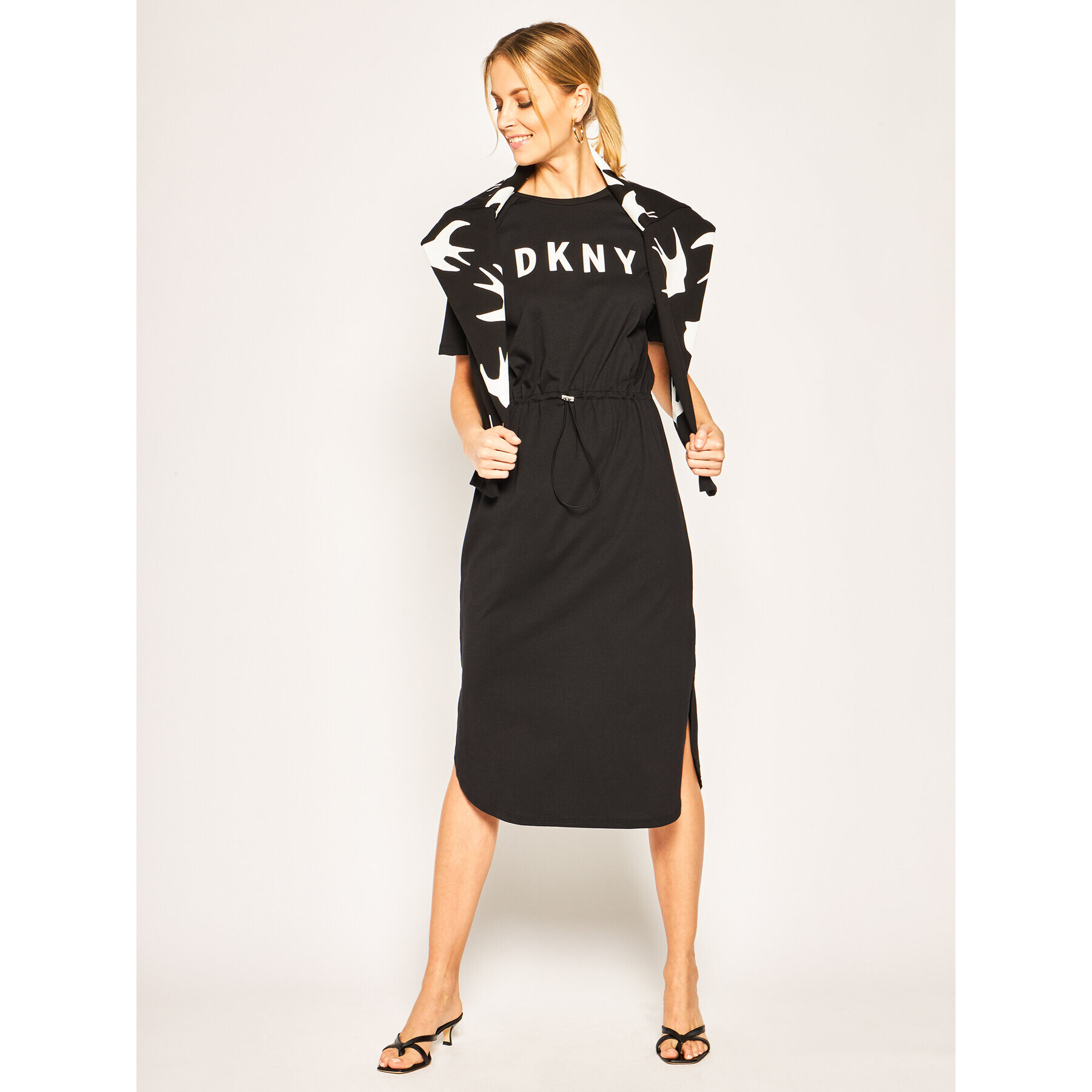 DKNY Ежедневна рокля P0AD7EGQ Черен Regular Fit - Pepit.bg