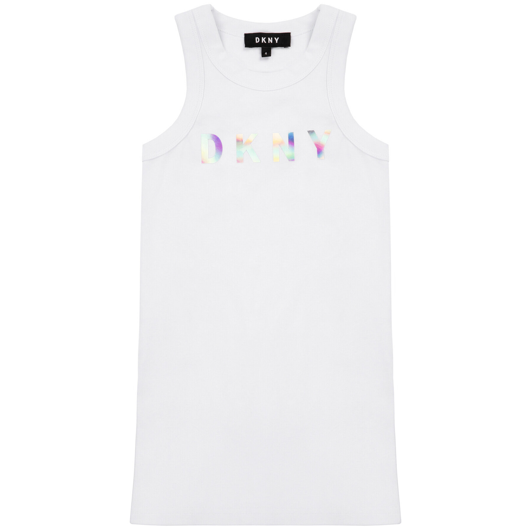 DKNY Ежедневна рокля D32734 M Бял Regular Fit - Pepit.bg