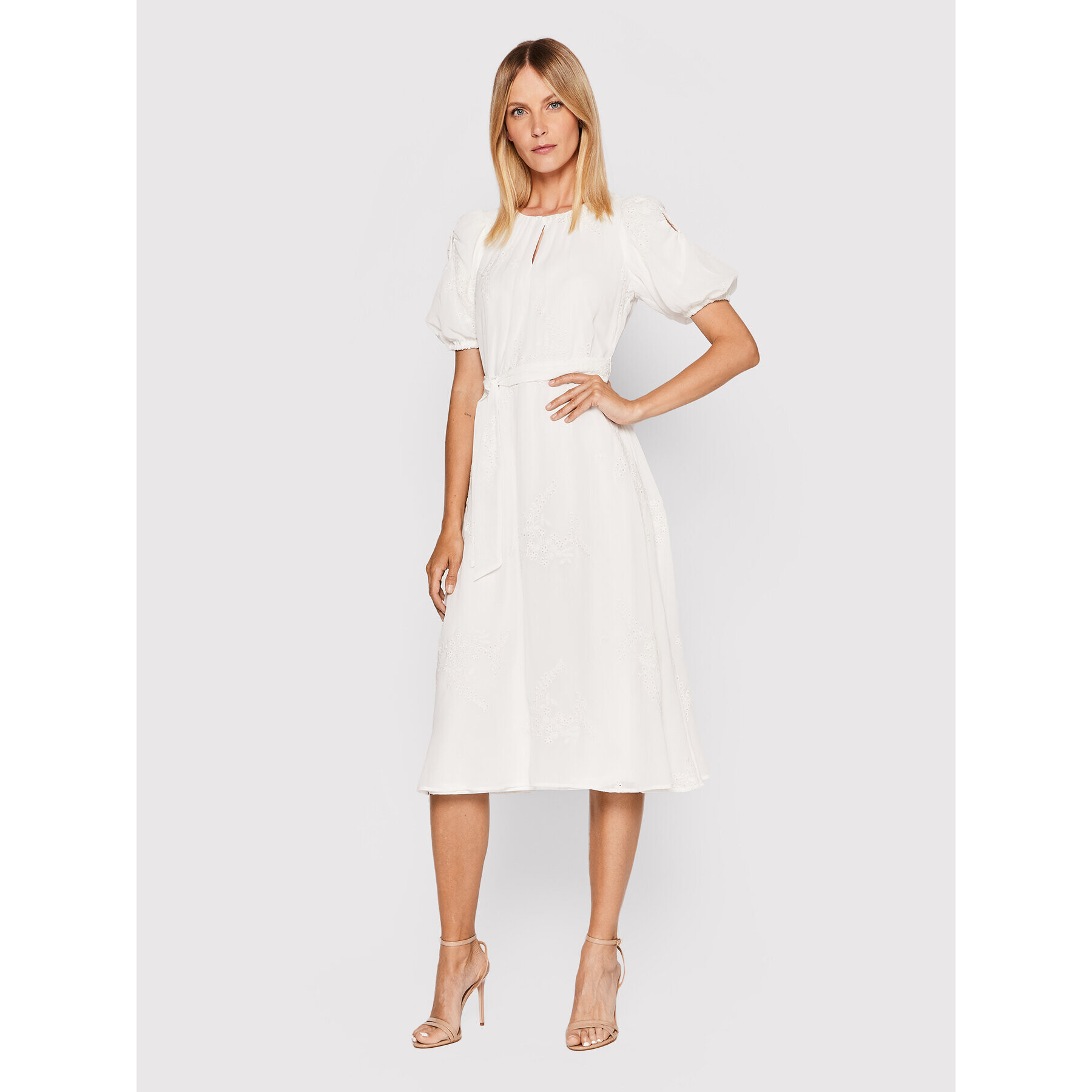 DKNY Ежедневна рокля DD2BE308 Бял Regular Fit - Pepit.bg