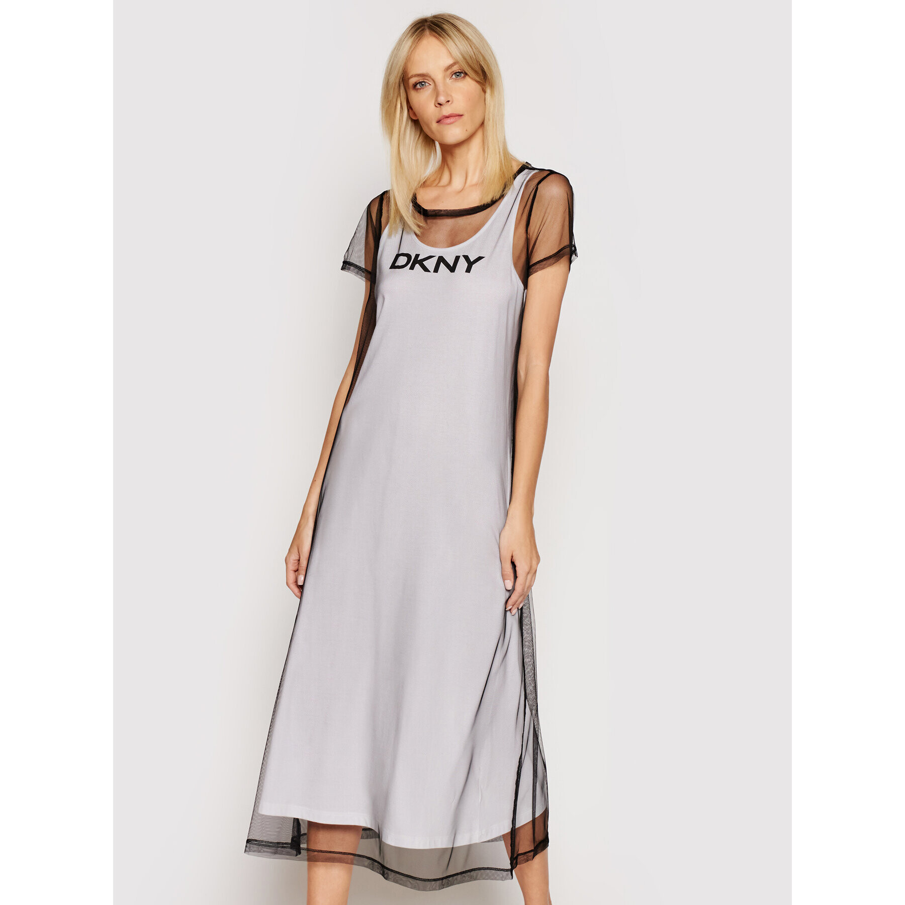DKNY Ежедневна рокля P0DD7FKC Бял Regular Fit - Pepit.bg
